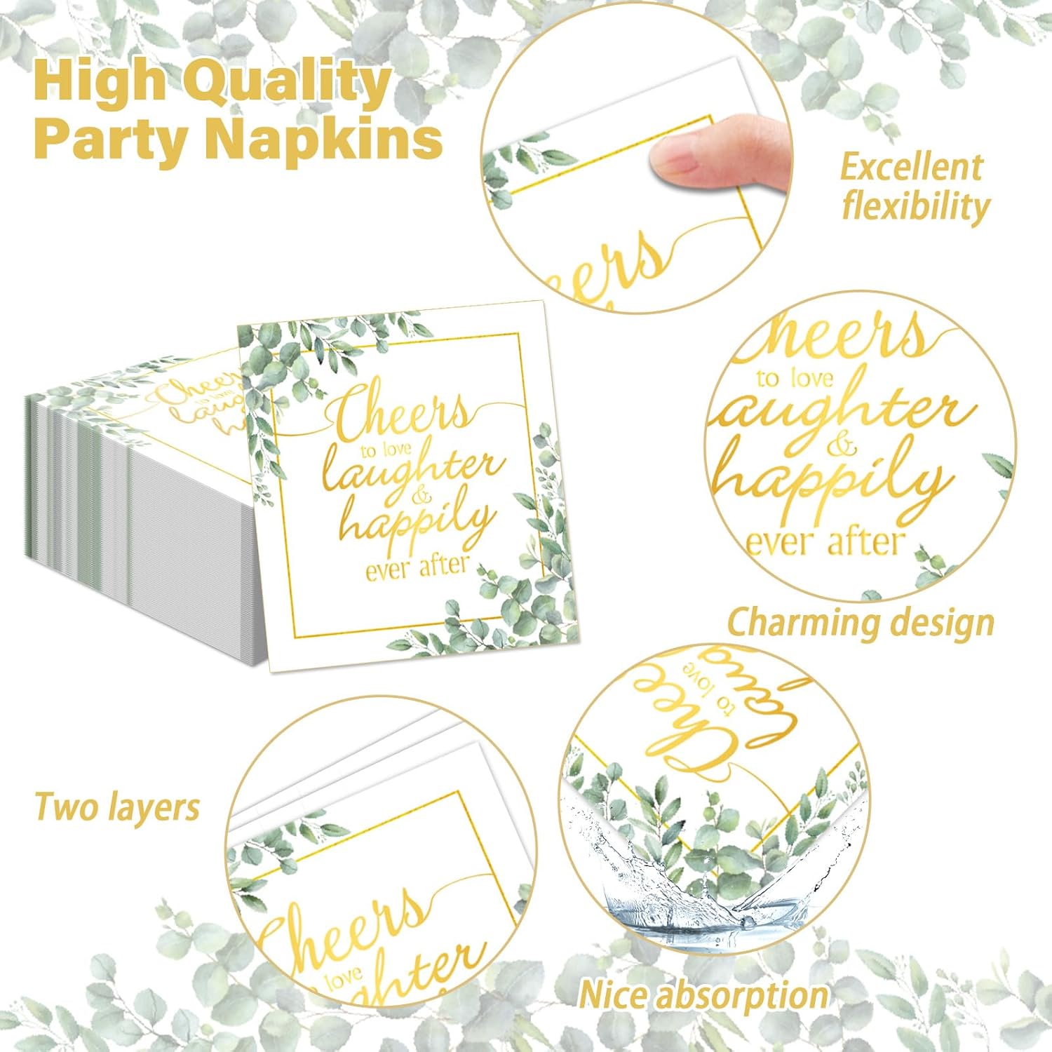 96Pcs Eucalyptus Leaves Wedding Party Supplies