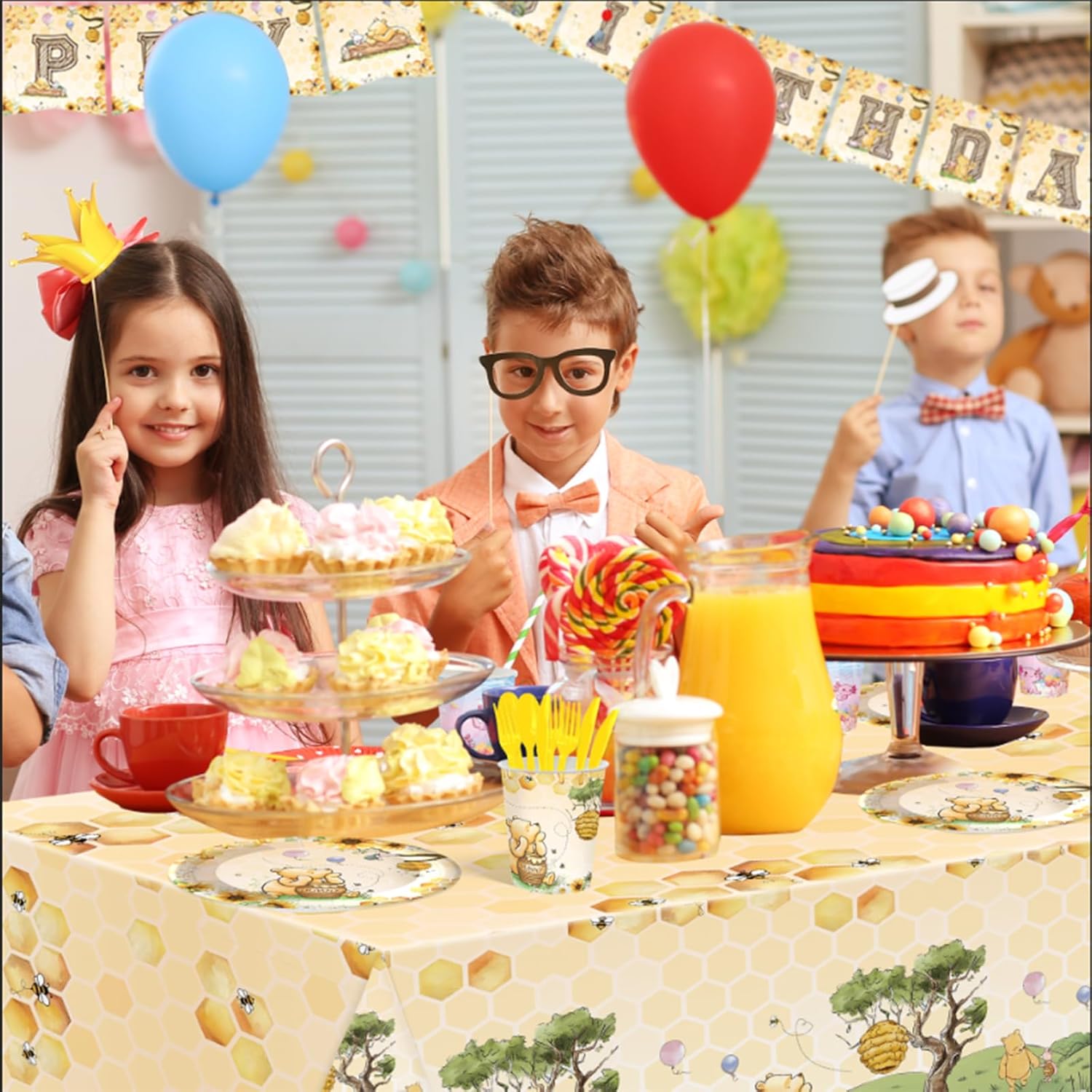 142pcs Bear Themed Baby Shower Party Decorations Set