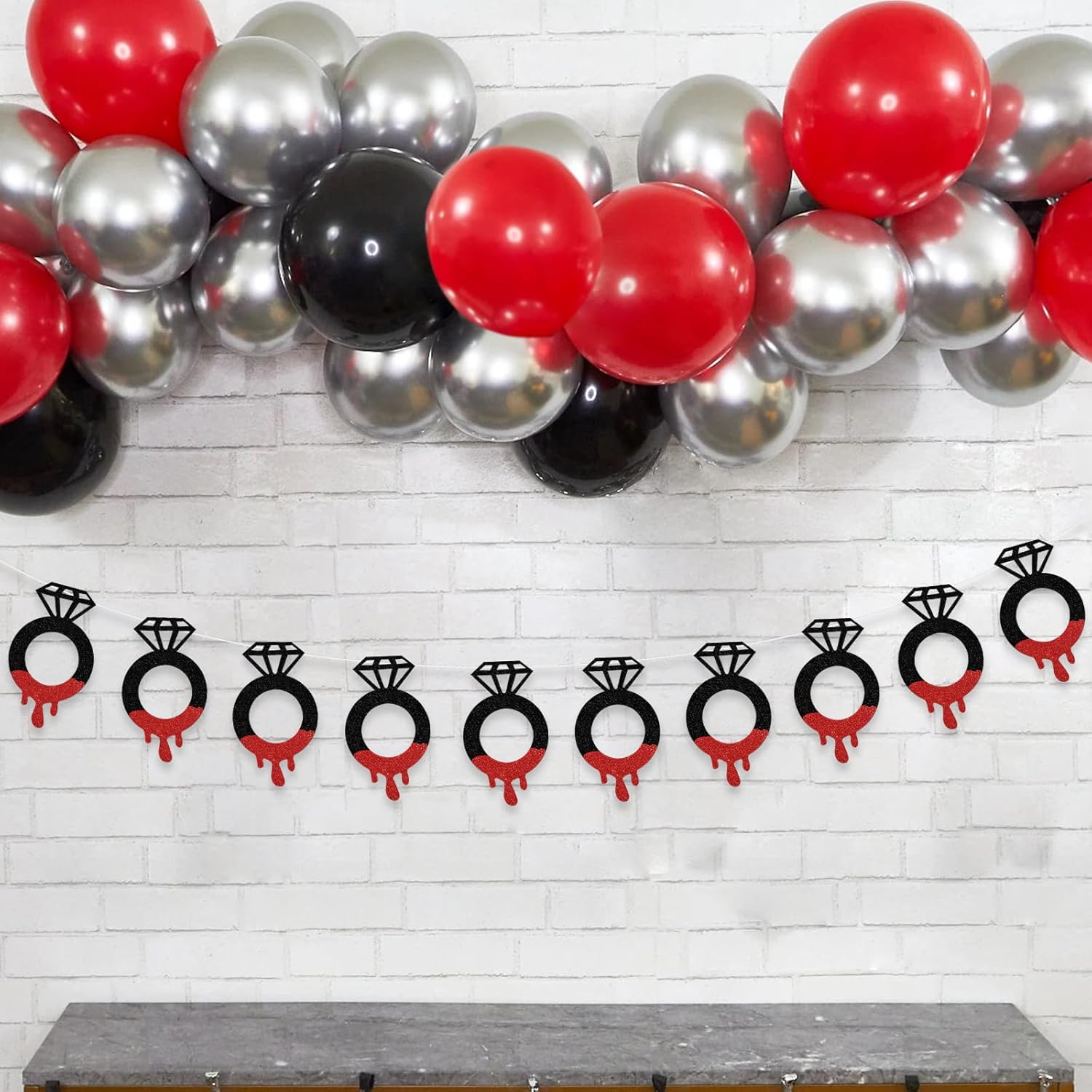 Halloween Blood Diamond Ring Wedding Banner