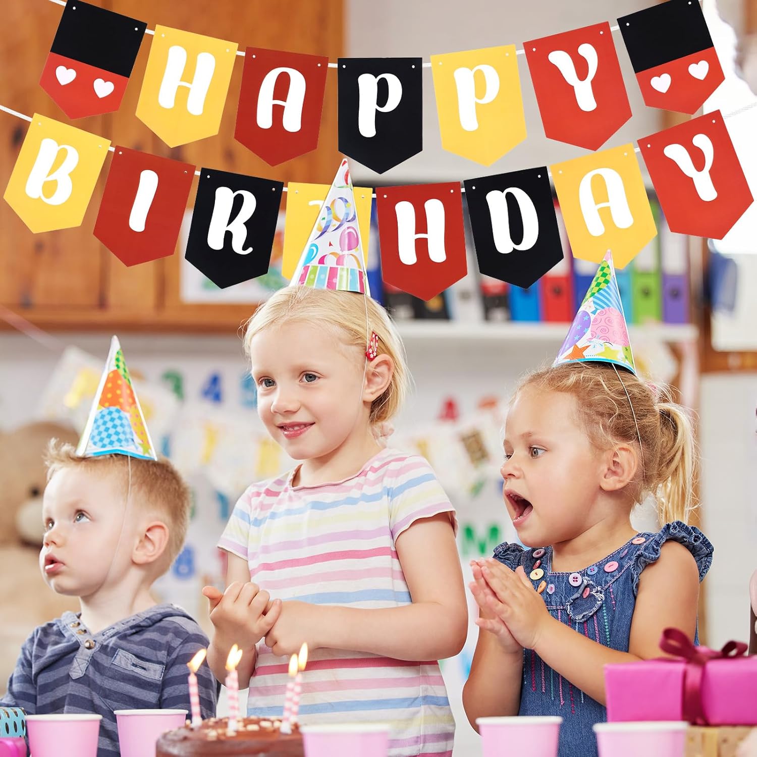 Cute Cartoon Mouse Birthday Banner Set Decor