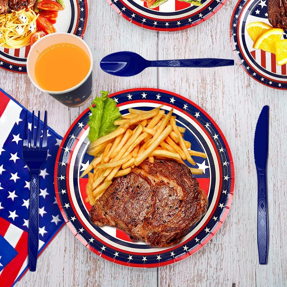 4th of July Patriotic Party Supplies Set 193 pcs