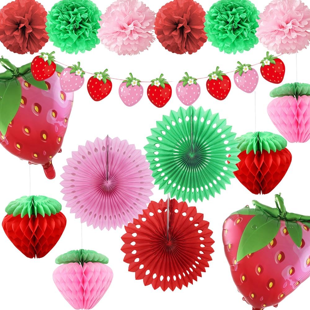 Coaroly Strawberry Party Decorations Set