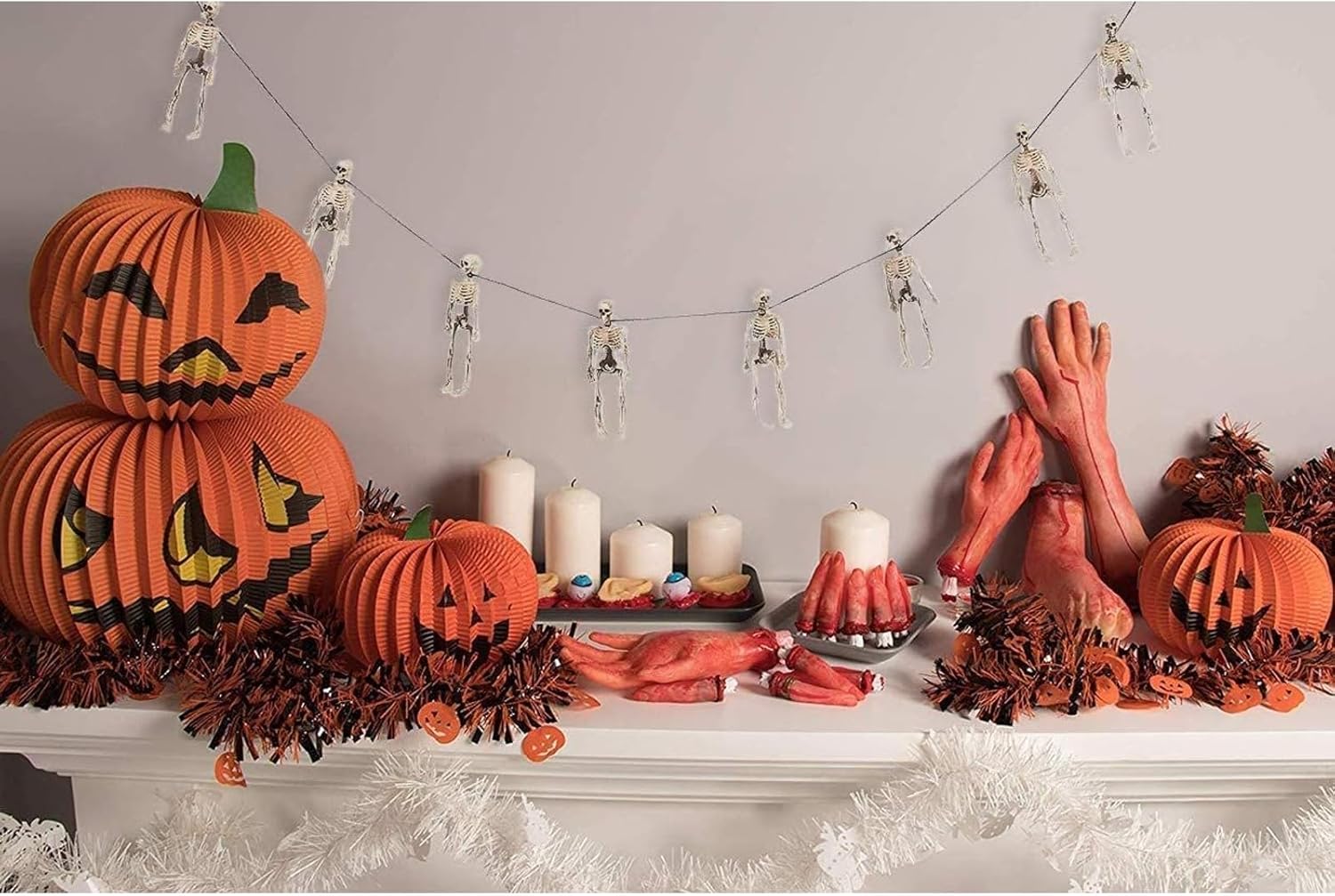 Blue Panda 6 Feet Halloween Skeleton Garland
