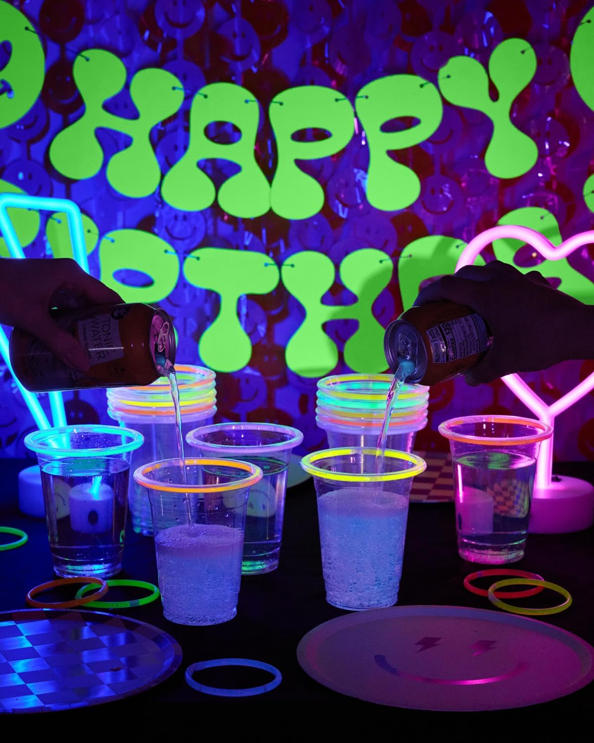 Xo Fetti Happy Birthday Neon Banner 5 Ft