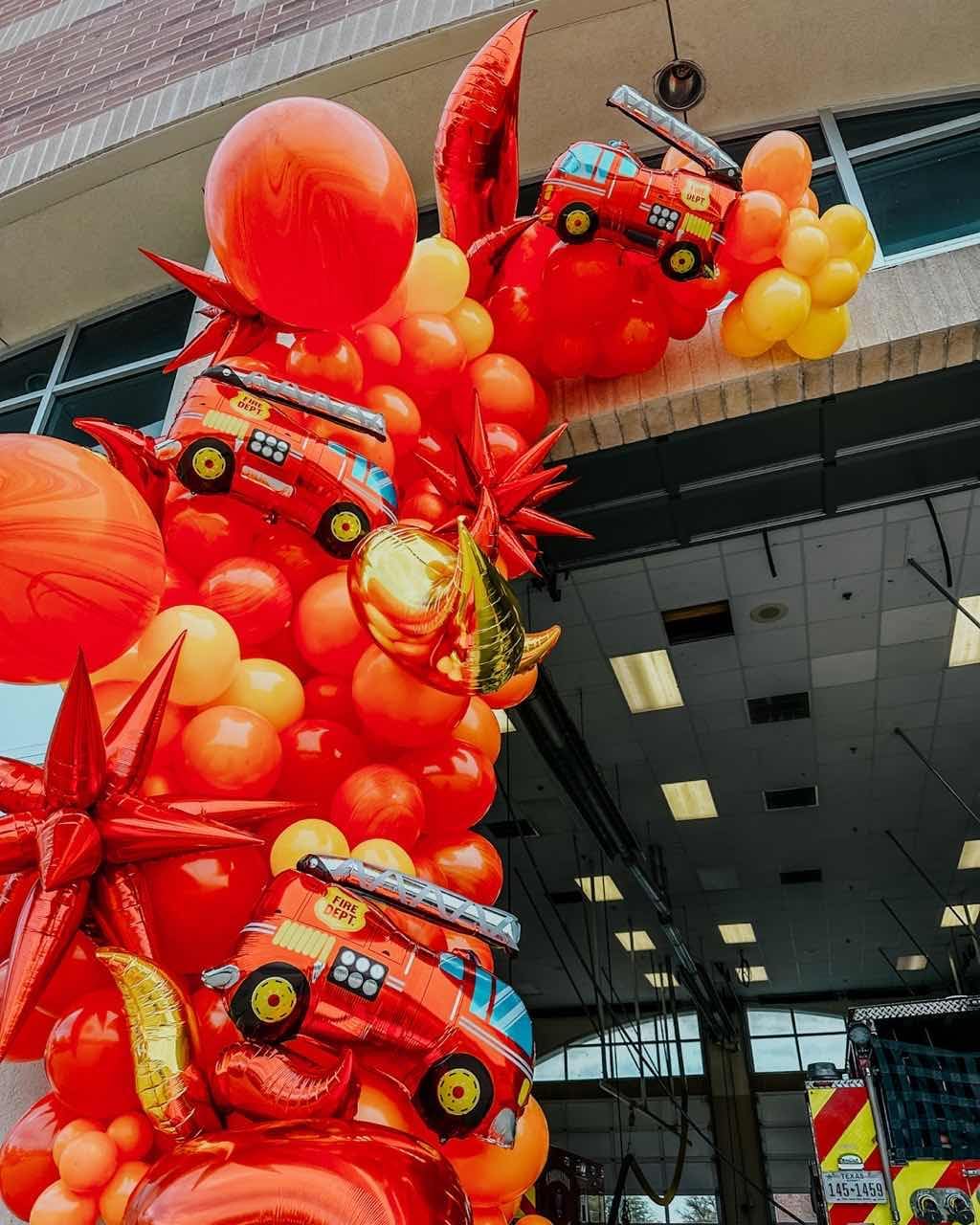 Fire Balloon Garland Arch Kit 144pcs Fire Themed Decor