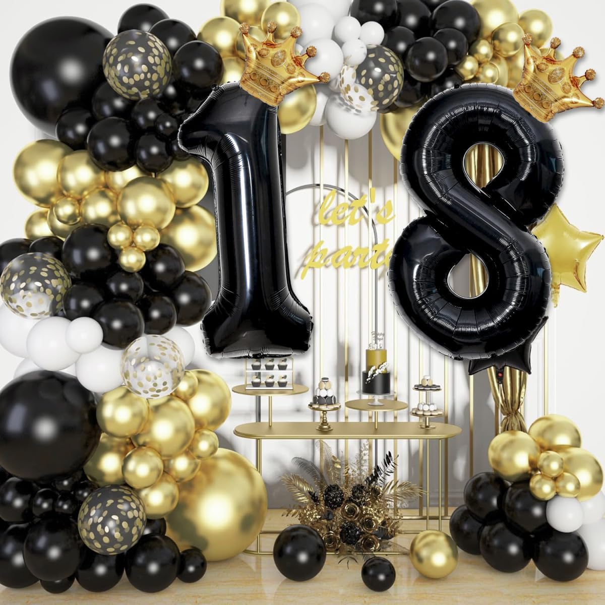 Black 8 Balloon Number 40 Inches Birthday Decorations
