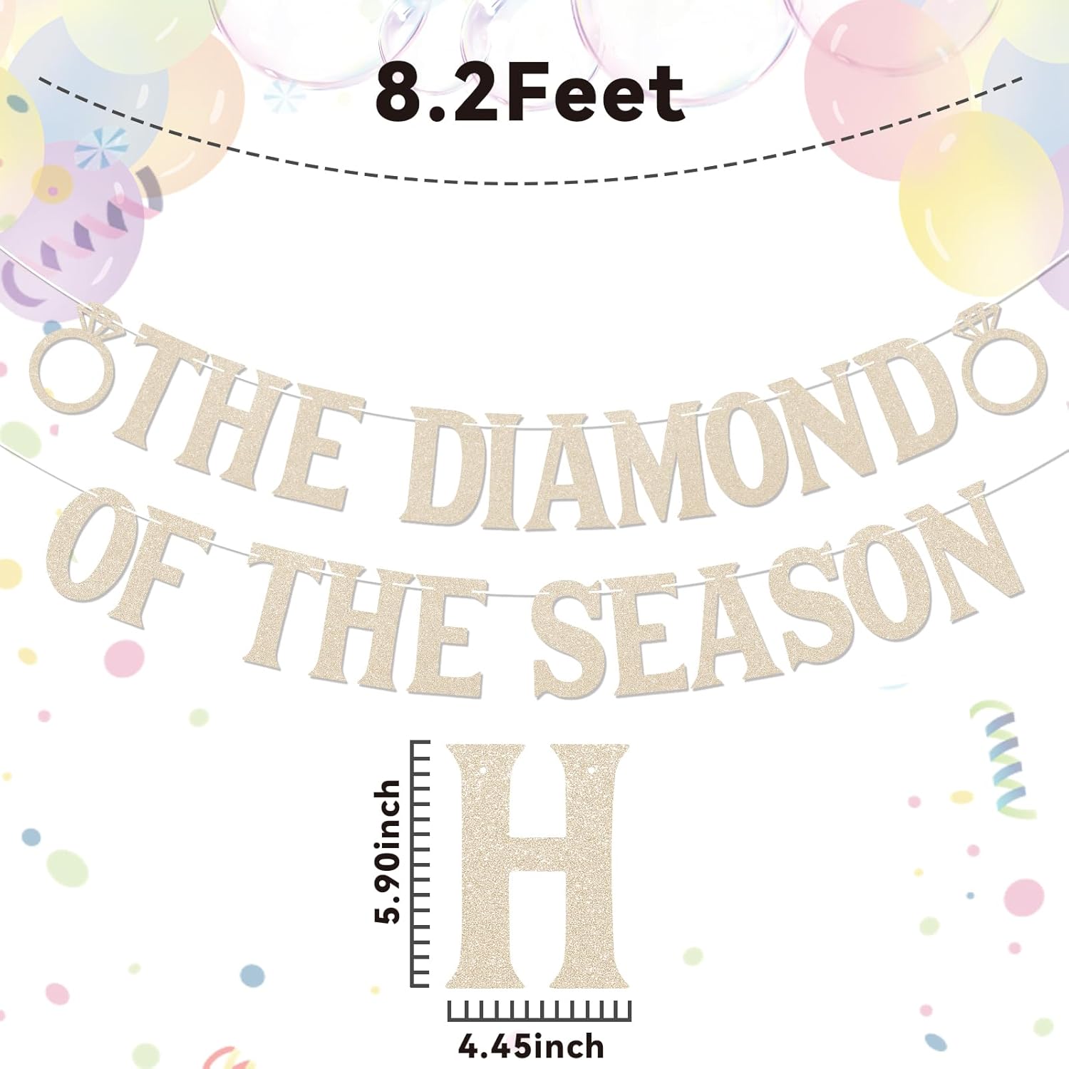 Diamond of the Season Banner - Ring Theme Bride to Be Sign