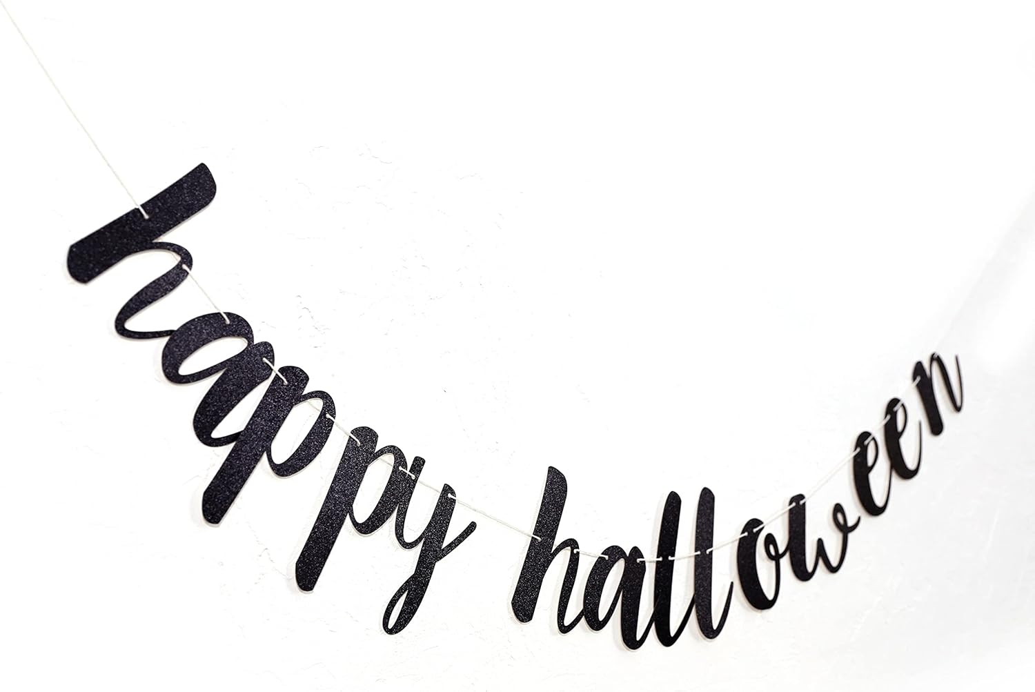 Happy Halloween Black Banner - Party Decoration