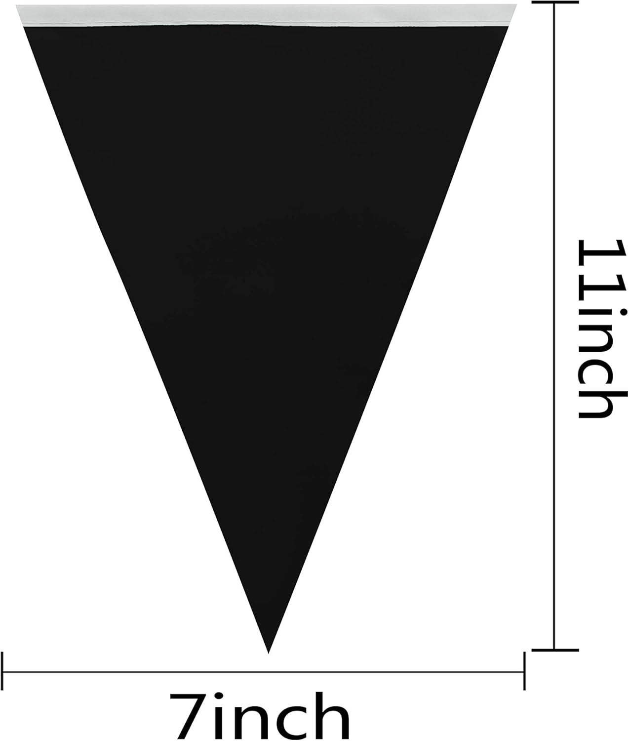 100 Feet Solid Black Pennant Banner Flags Bunting Set for Events