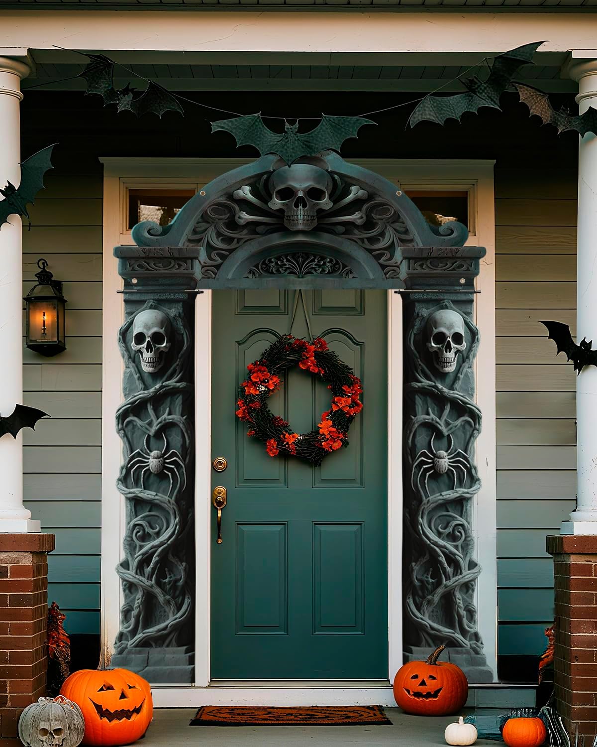 ALKB Halloween Door Banners 3 Pcs Cemetery Decor
