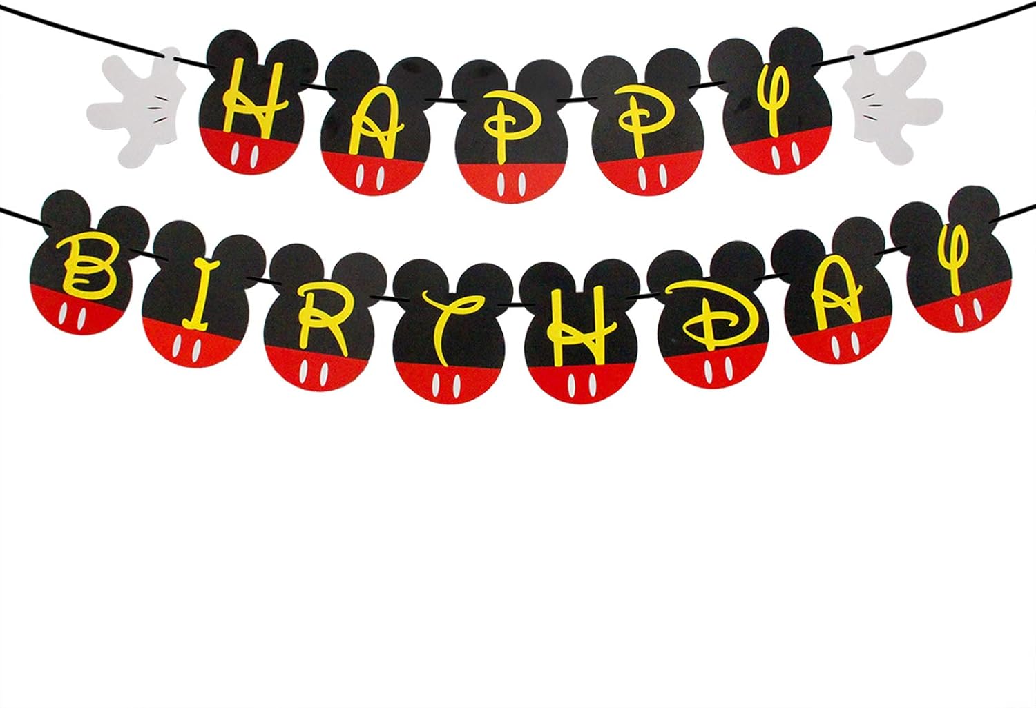 Mouse Happy Birthday Banner for Kids Party Decorations
