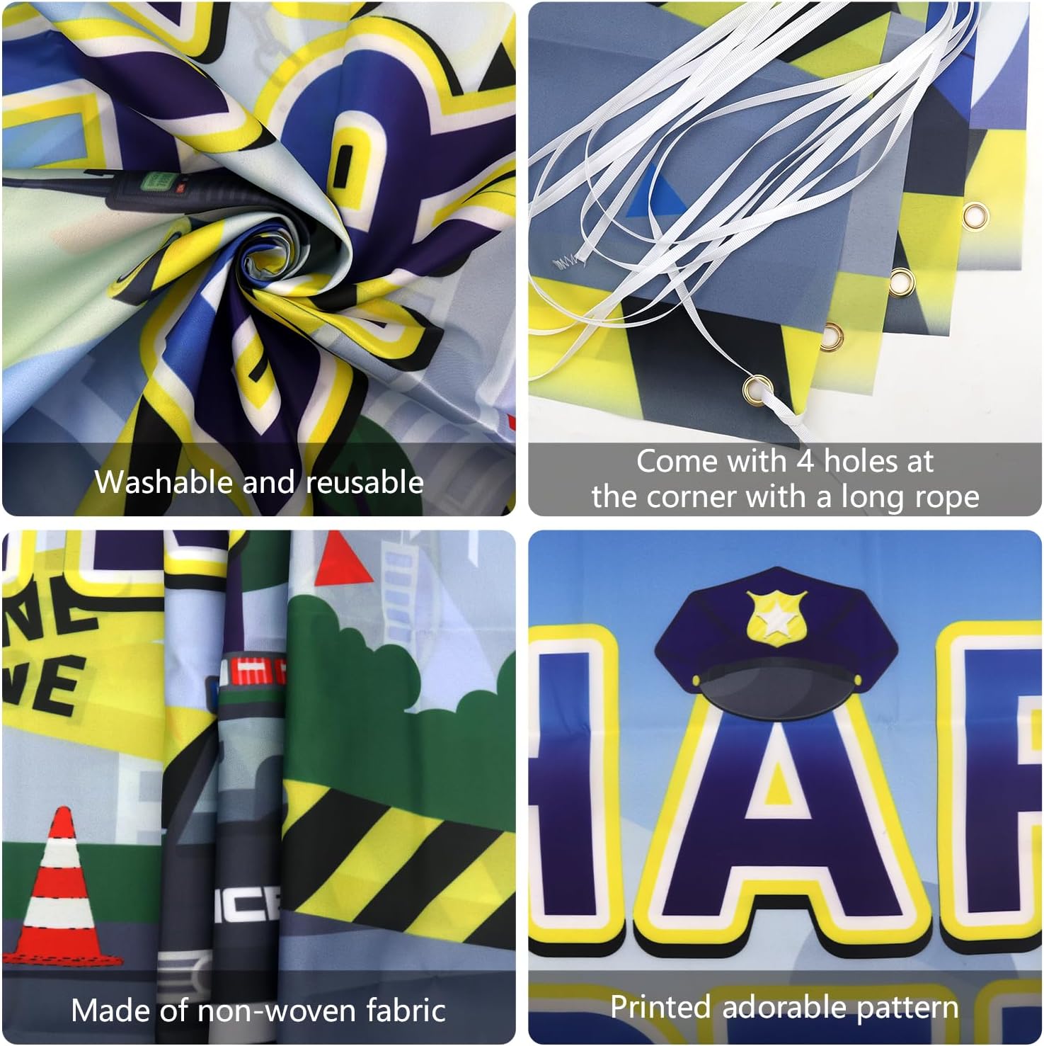KEFAN Police Birthday Party Decorations Set