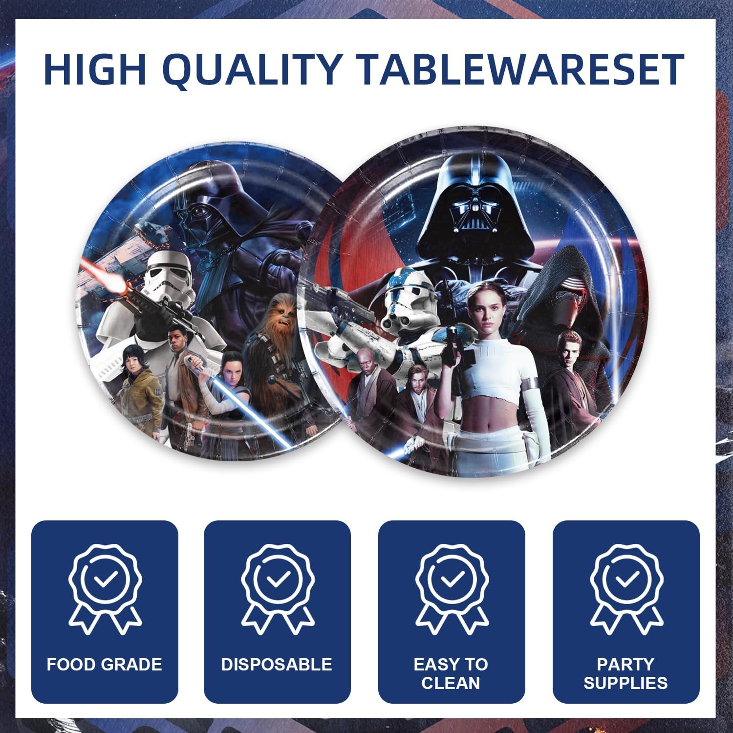 141PCS Star Wars Party Supplies for 20 Guests