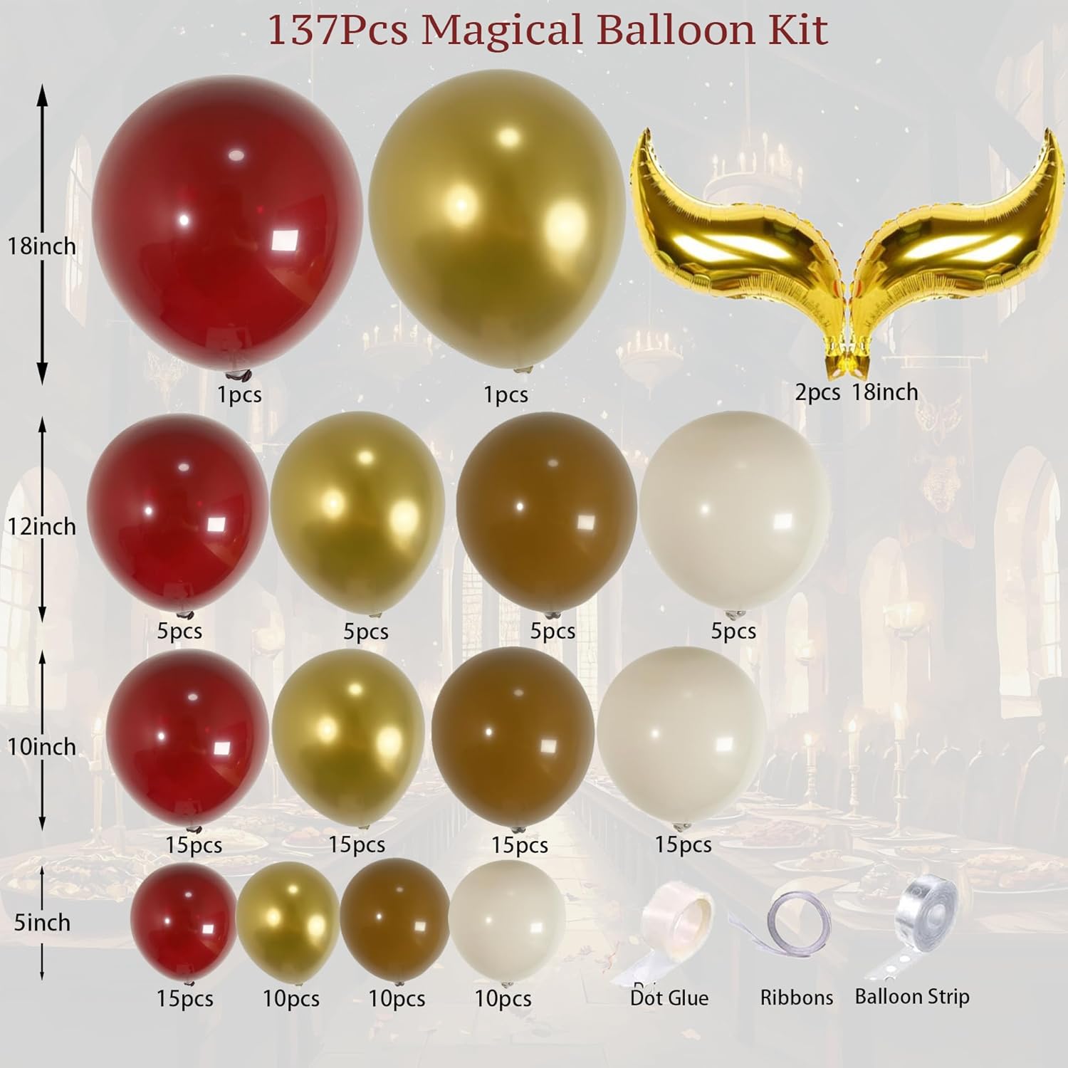 137PCS Magical Balloon Arch Garland Kit