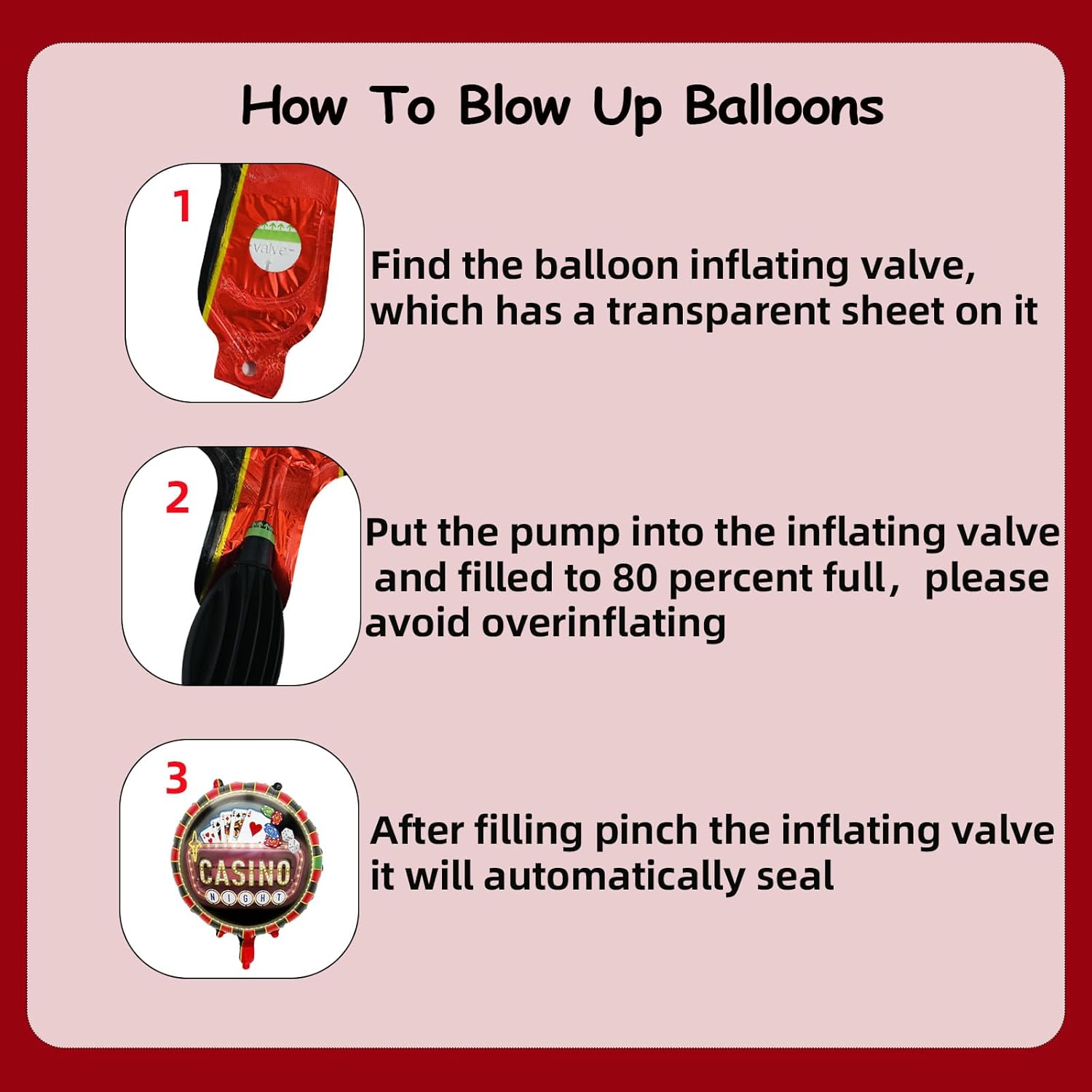Casino Themed Balloons for Party Decorations 14 Pcs