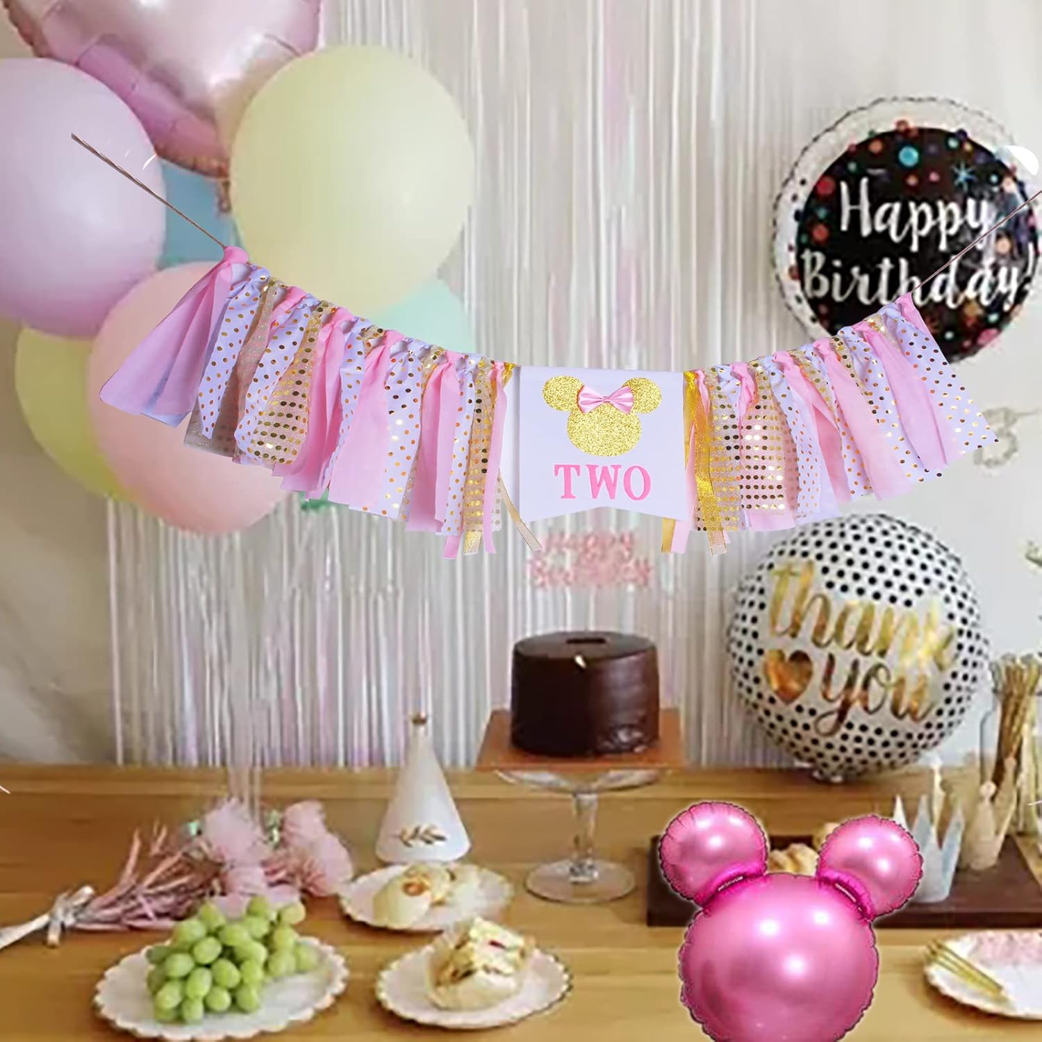 Mini Highchair Banner for 2nd Birthday Party