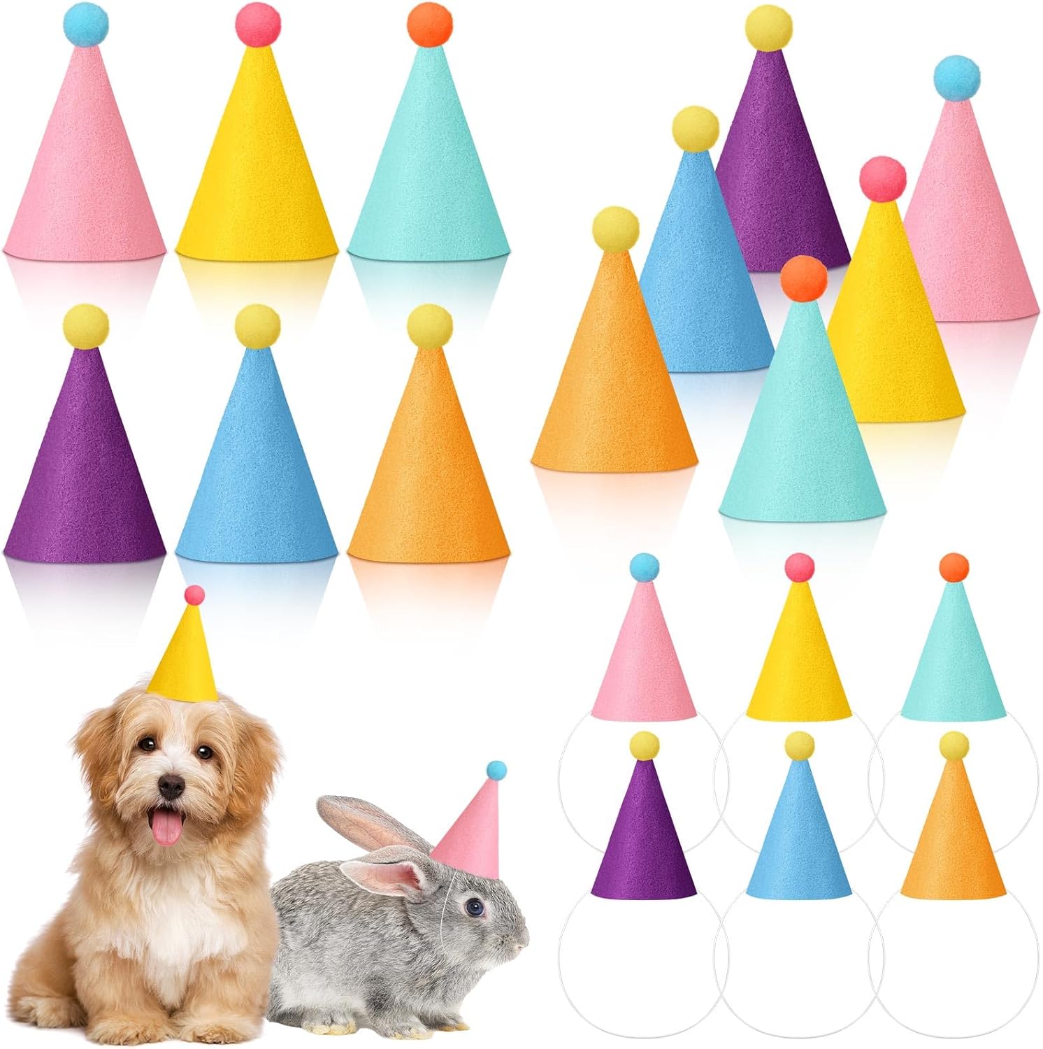 24 pcs Mini Party Hats for Stuffed Animals