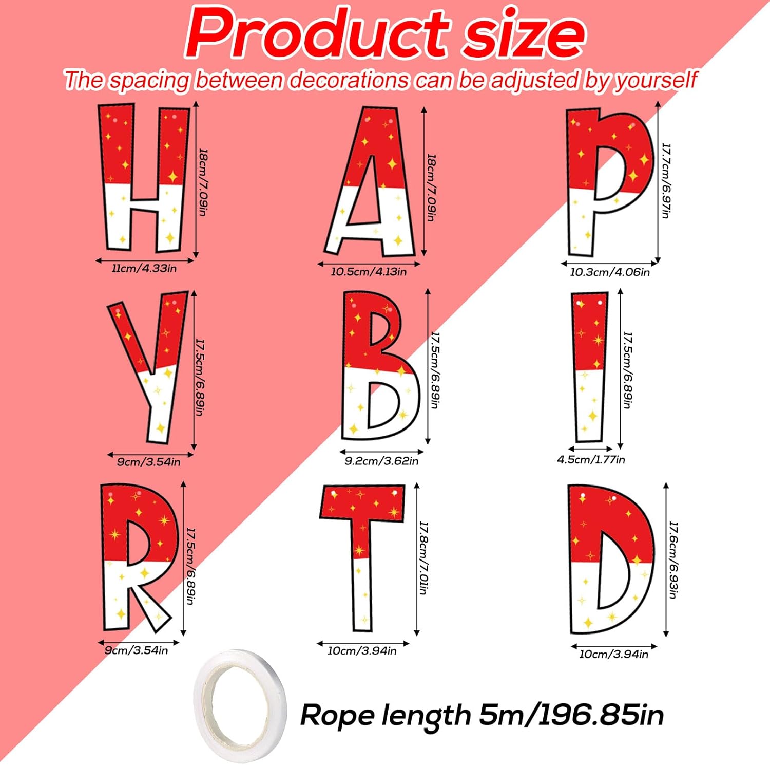 Cartoon Happy Birthday Banner with Hanging Guide Needle