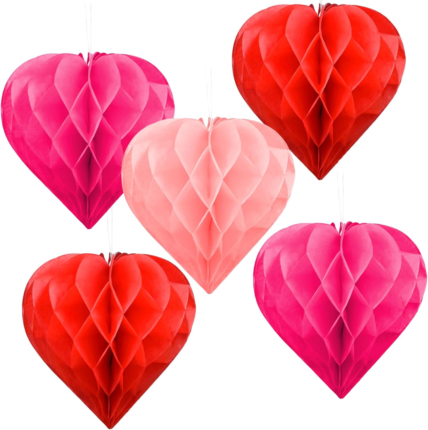 Valentines Day Tissue Pom Poms Decoration Set