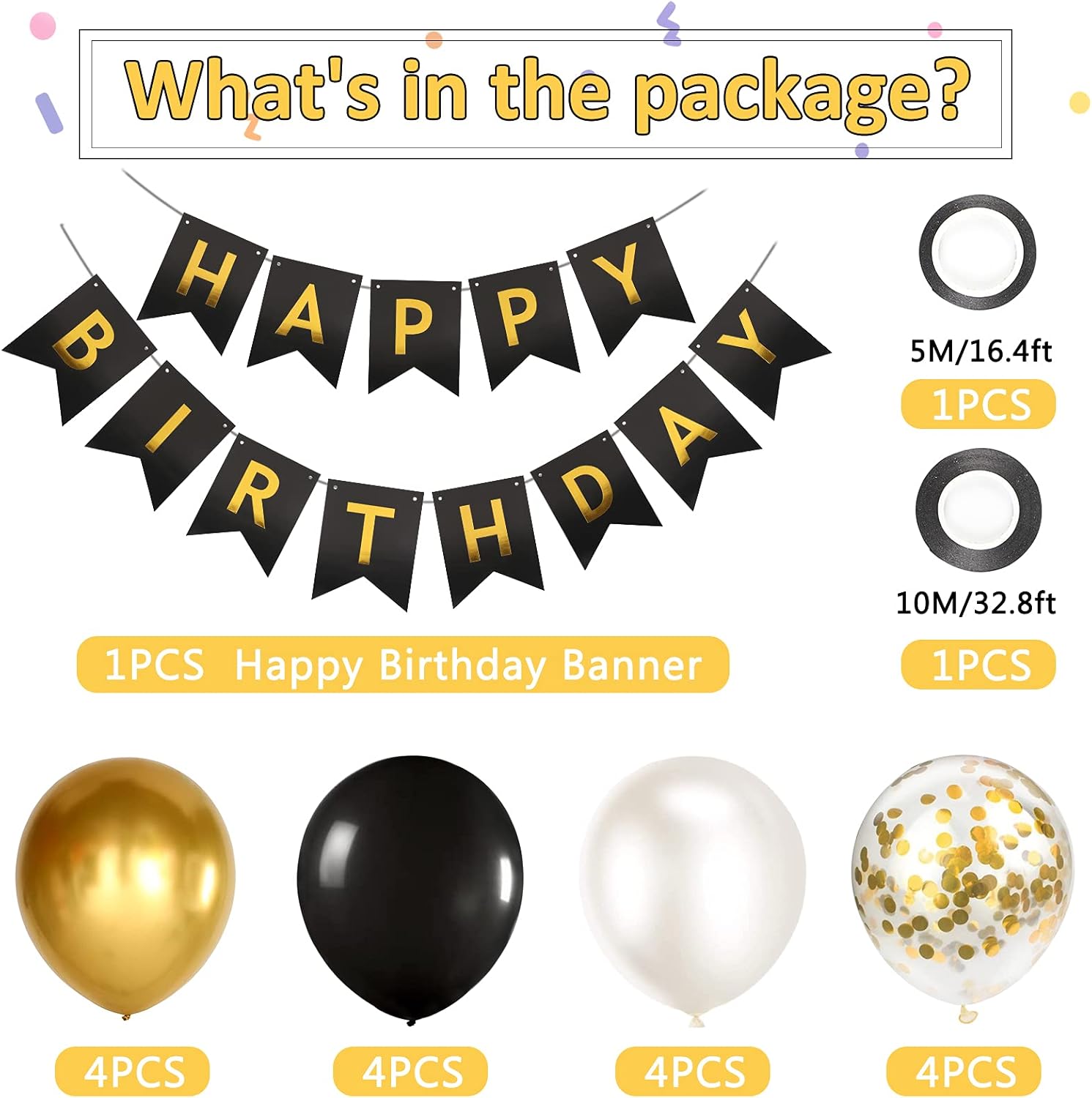 Happy Birthday Banner Bunting Set