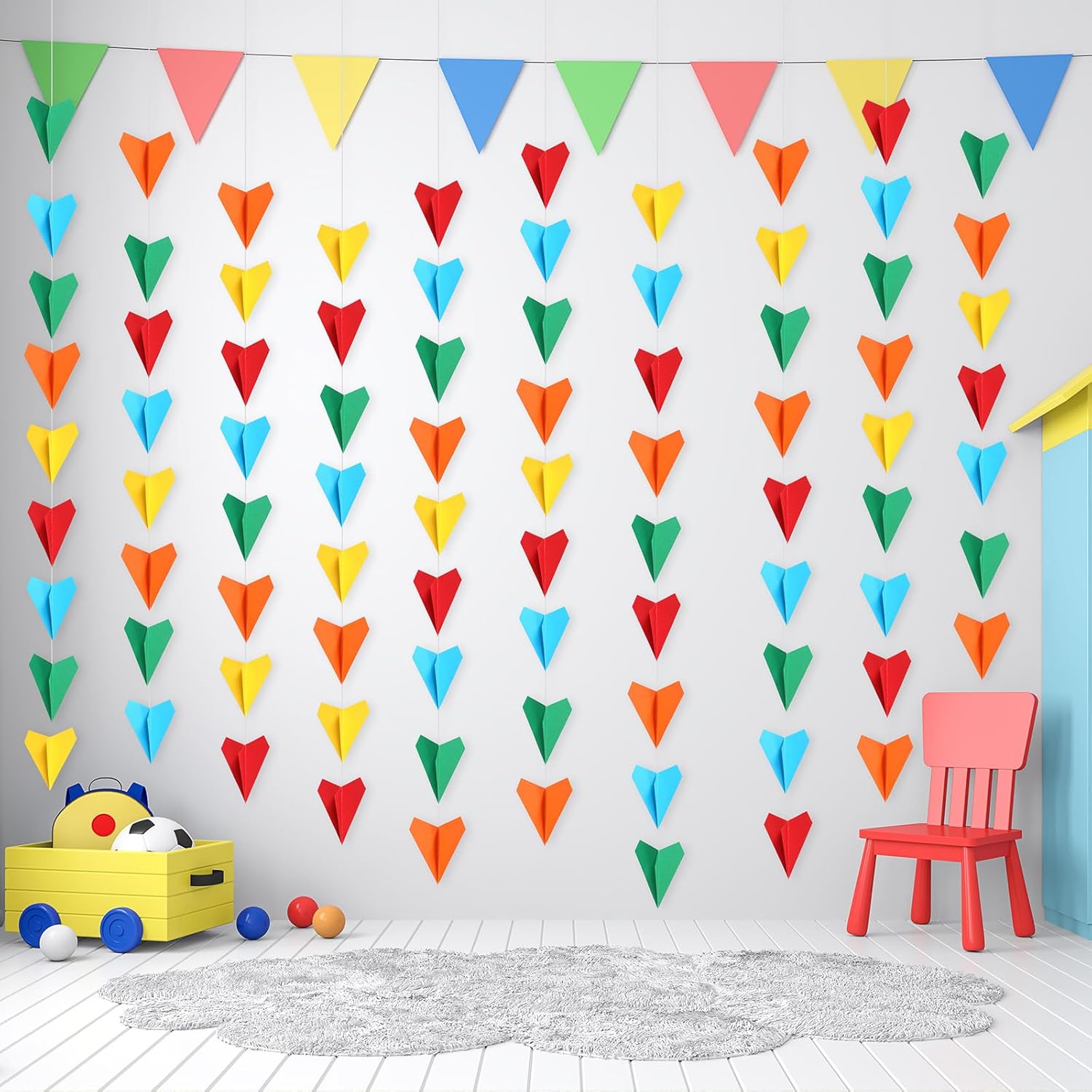 Janlaugh 6 Pcs Airplane Garland Birthday Decorations