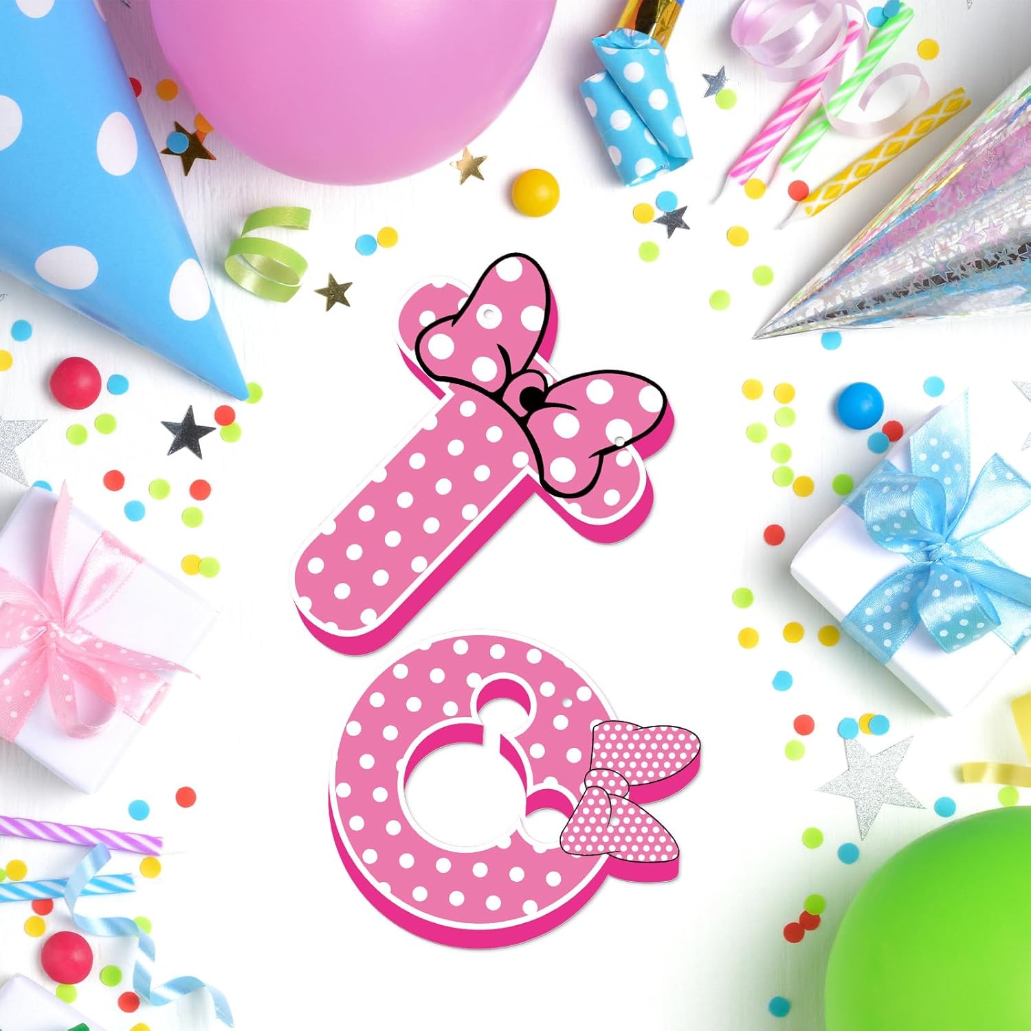 Halodete 2nd Birthday Banner Cartoon Mouse Decorations