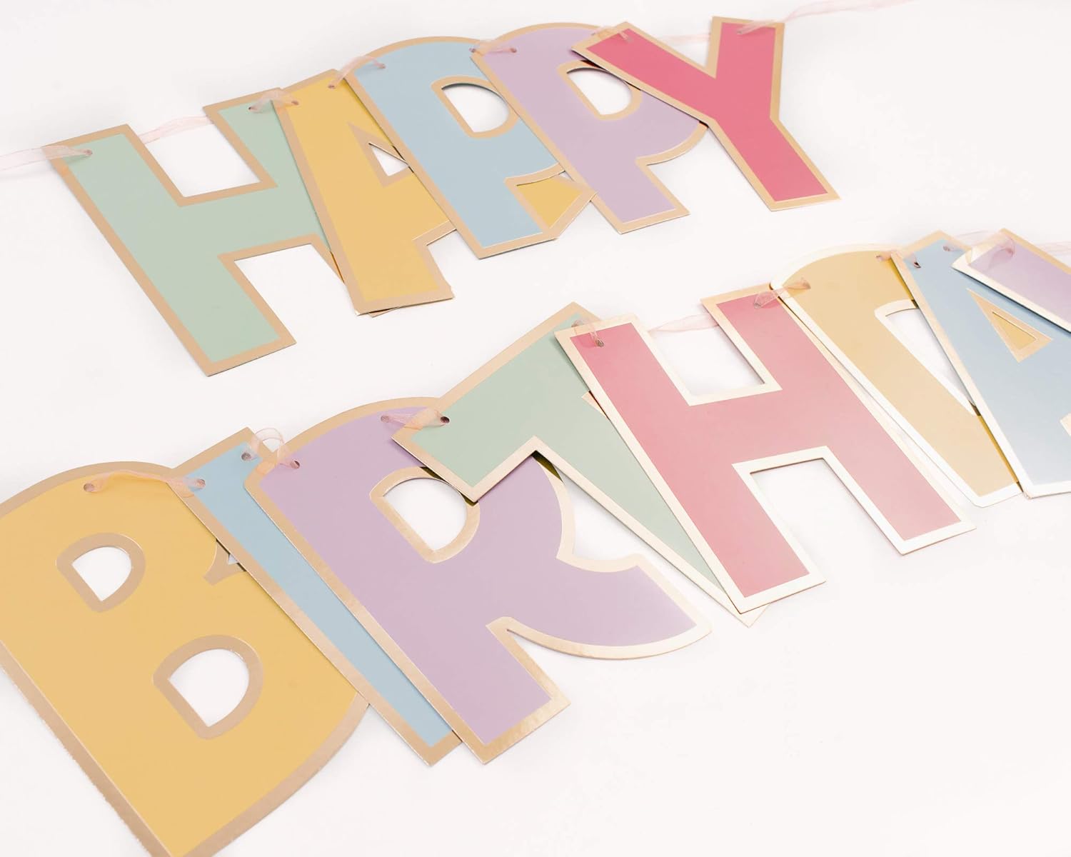 PapaKit Large Happy Birthday Bunting Banner Decoration