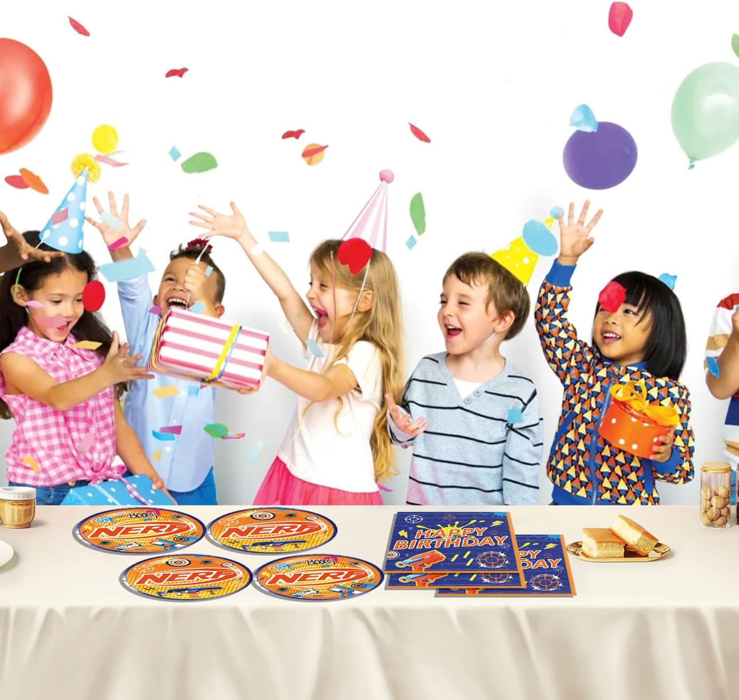 40Pcs Dart War Party Decorations Plates and Napkins Set
