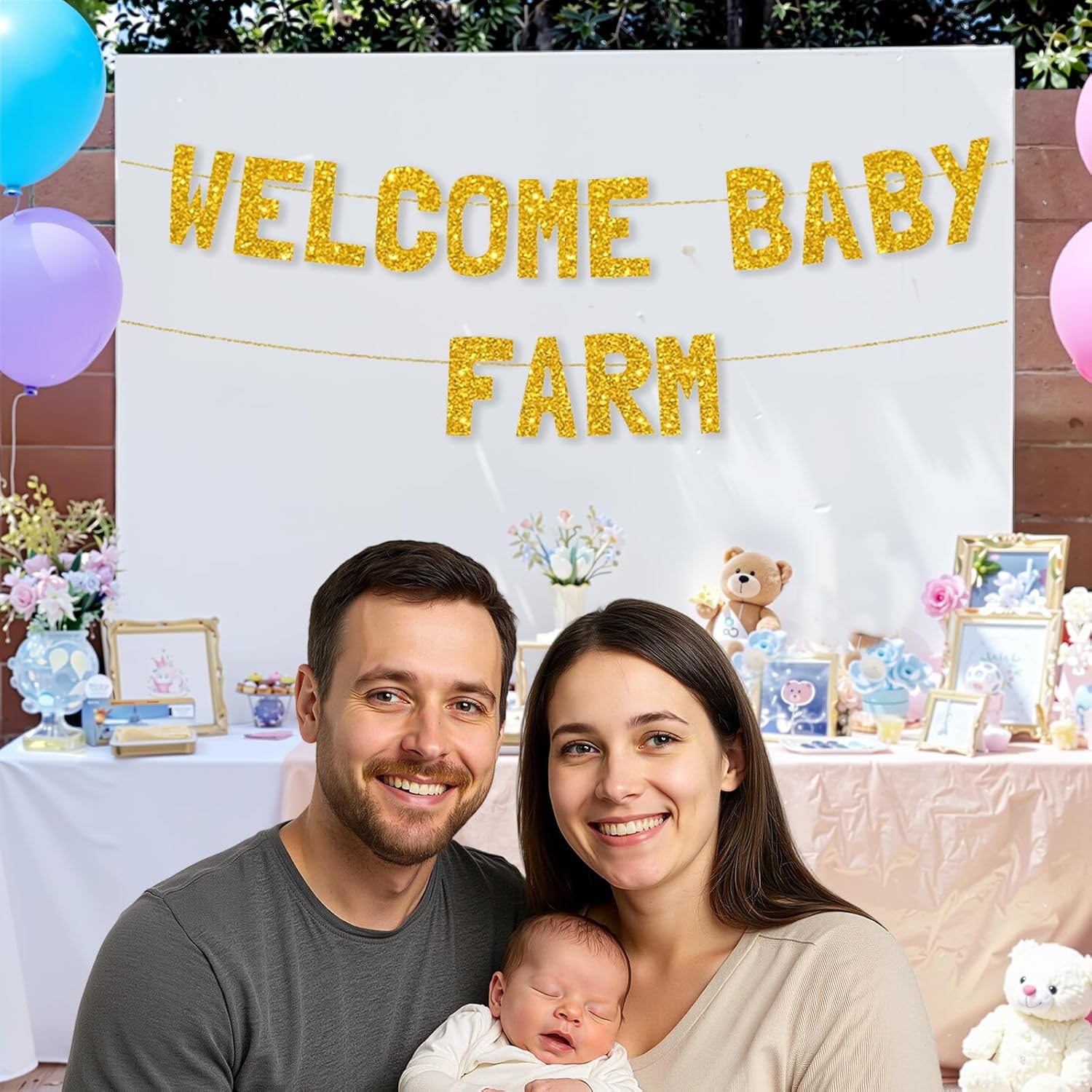 Meowoo Cheerful Baby Farm Decor Banner