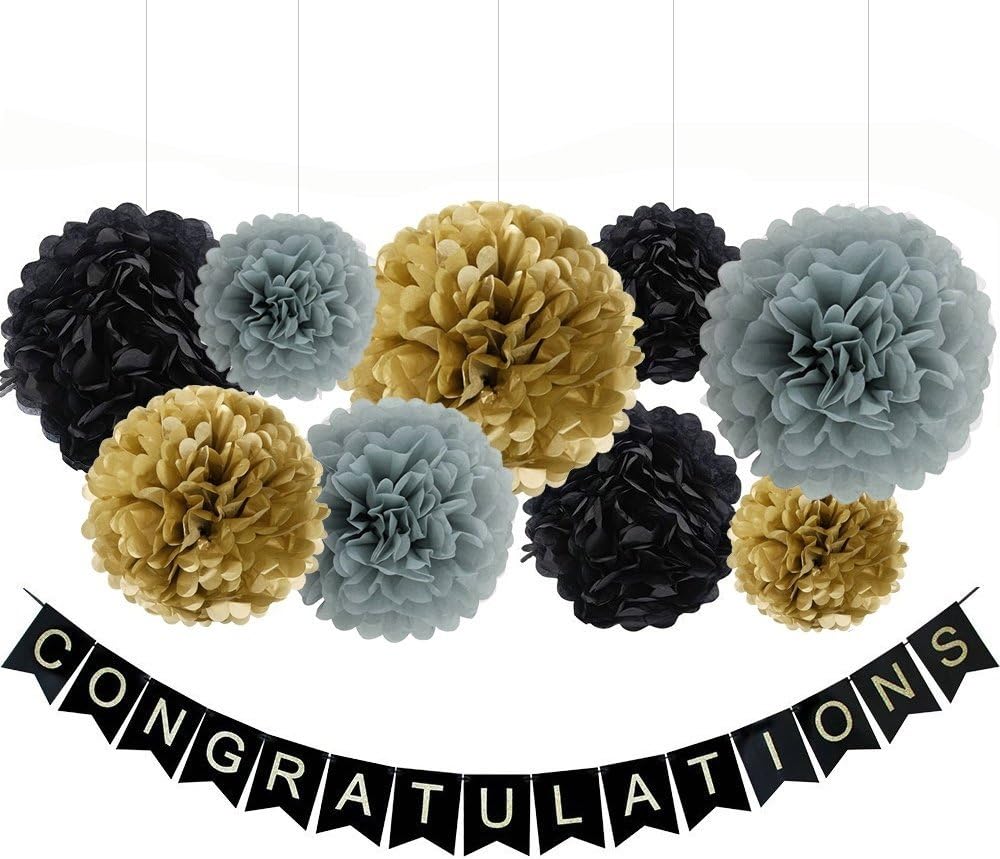 Congratulations Banner Sign Graduation Party Decor
