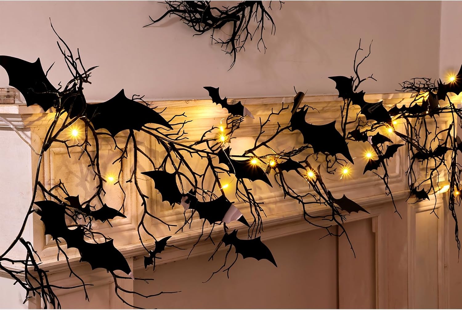Gothic Halloween Banner with LED Lights