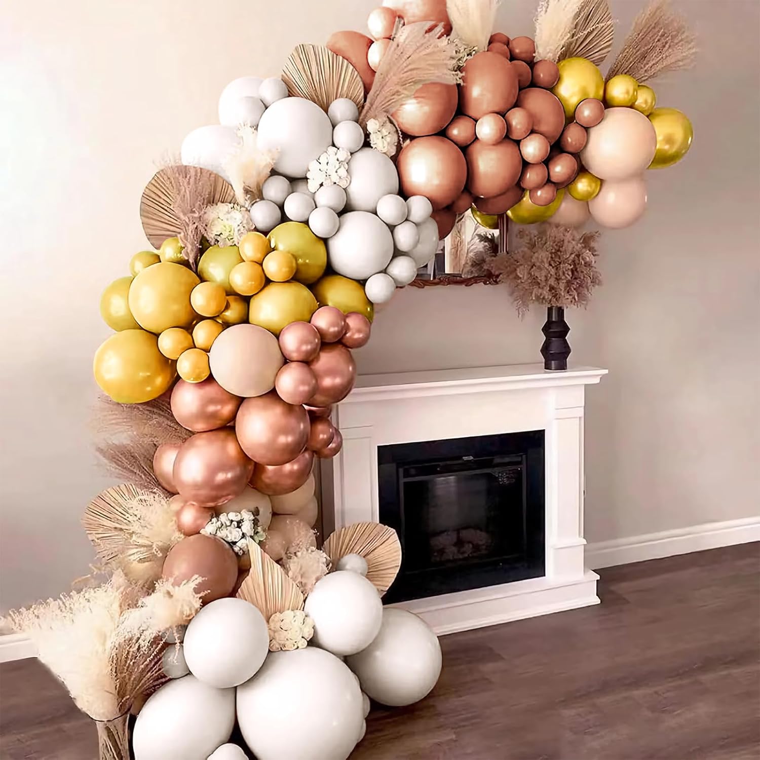 Rose Gold Confetti Latex Balloons 60PCS for Parties