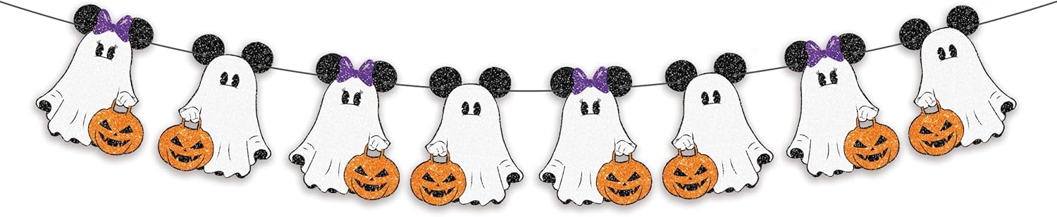 Halloween Boo Garland Banner 10Pcs Mouse Theme Decor