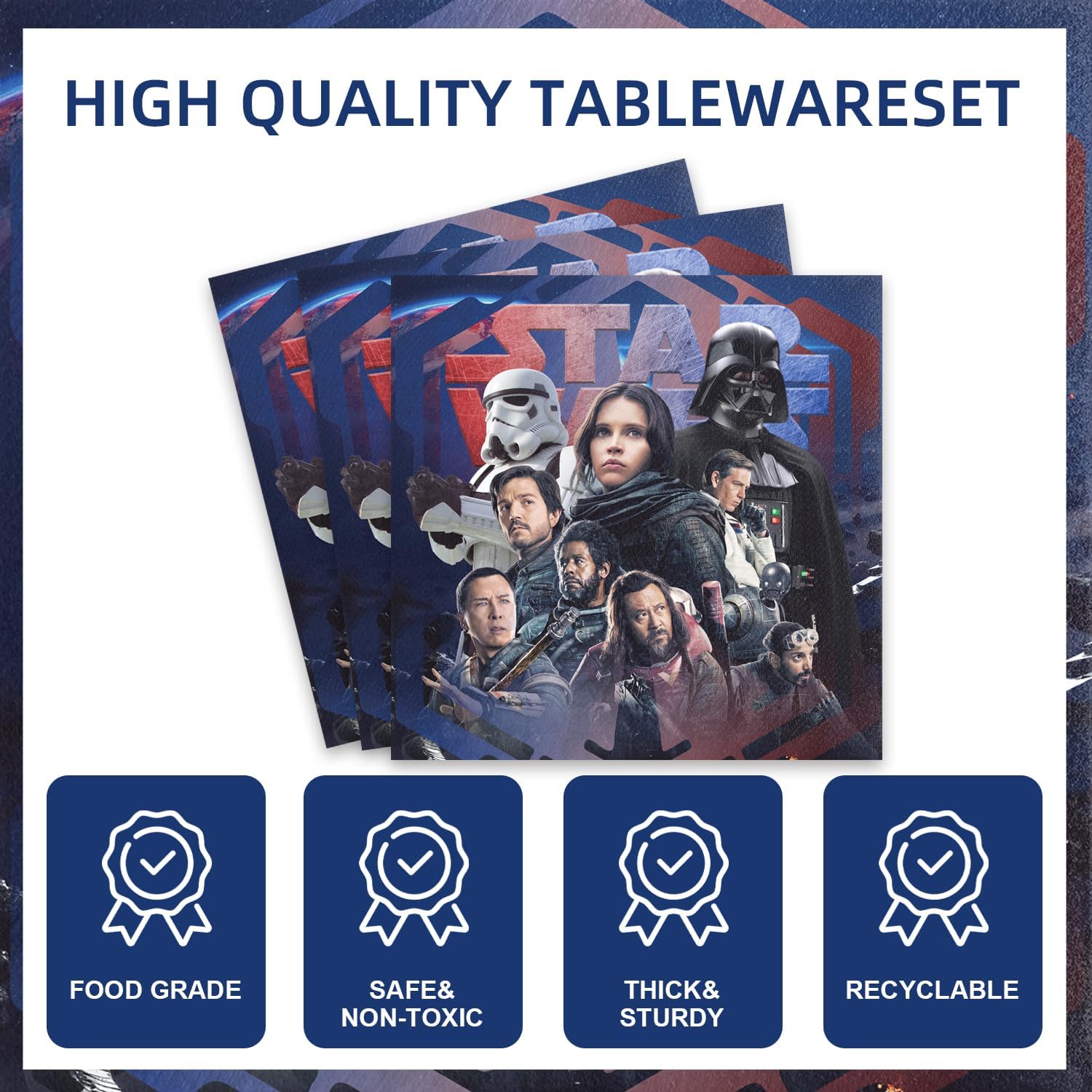 141PCS Star Wars Party Supplies for 20 Guests