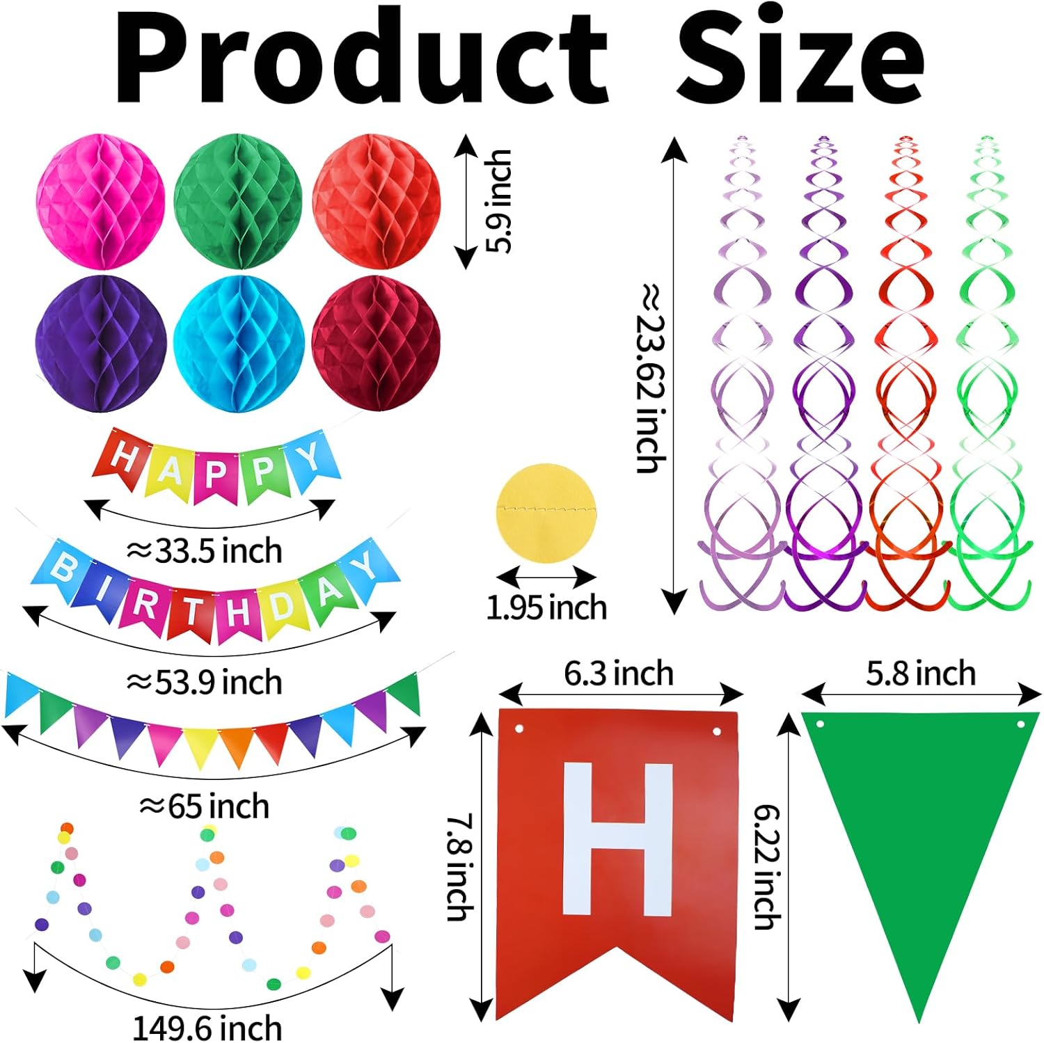 KAWKALSH Birthday Decorations Set