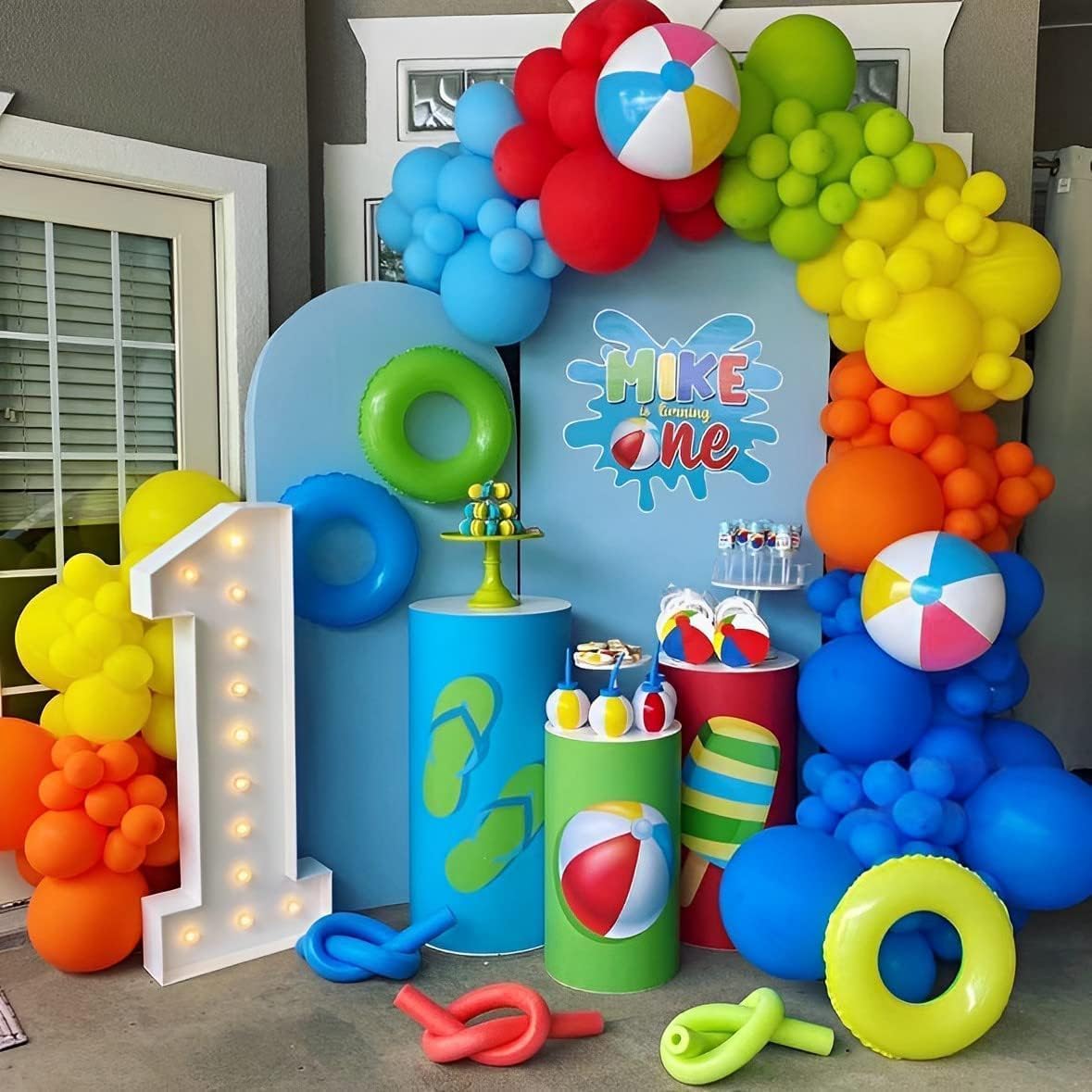 Pool Beach Party Balloon Garland Arch Kit 146pcs
