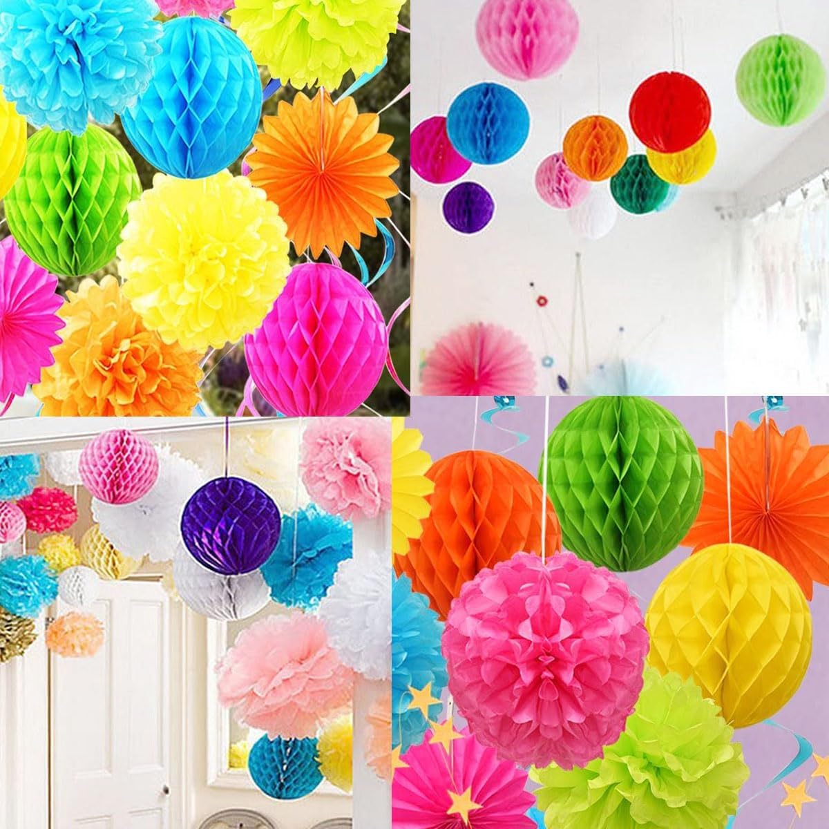 Yangeey Party Honeycomb Balls 20PCS 4 6 Decorations