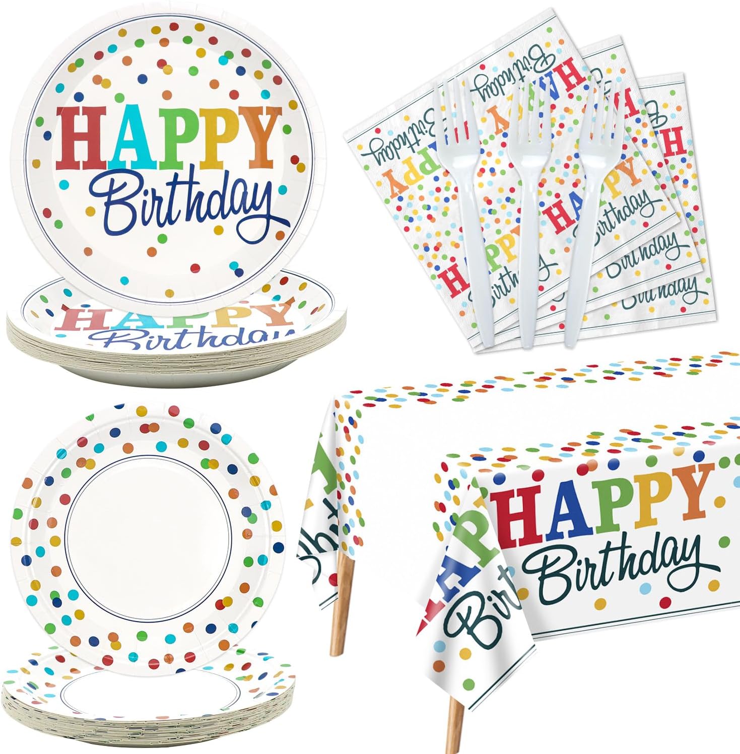 81 Pieces Rainbow Party Supplies for 20 Guests