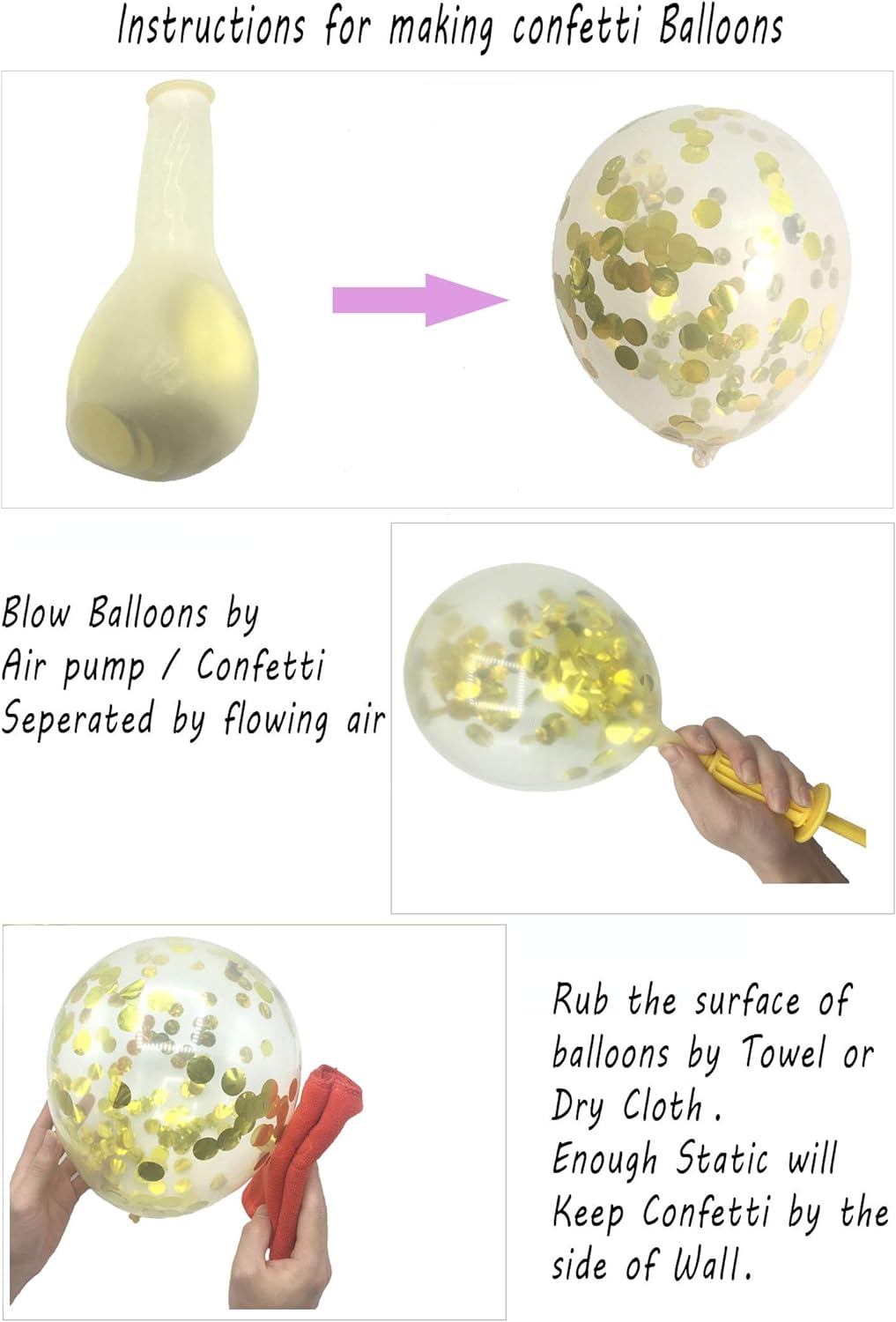 TSOTU Assorted Pink Gold Metallic Balloons 50pk