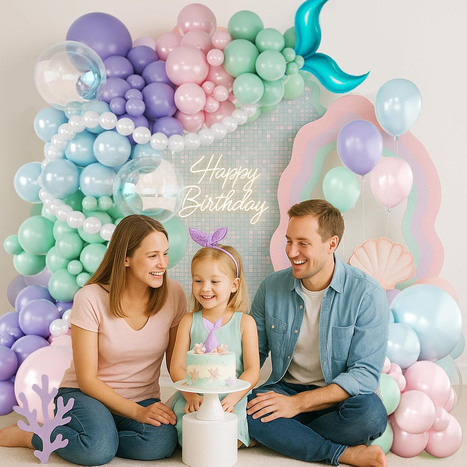 CROSSFINGERS Mermaid Balloon Garland Arch Kit