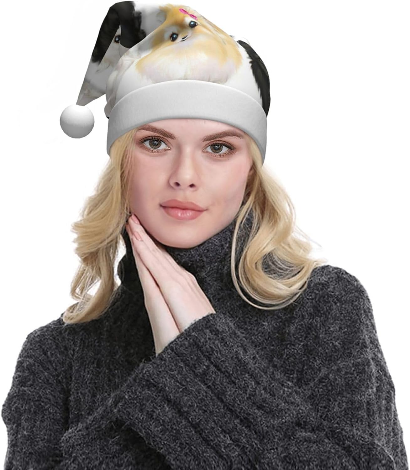 QINZHENG Personalized Santa Hat for Women