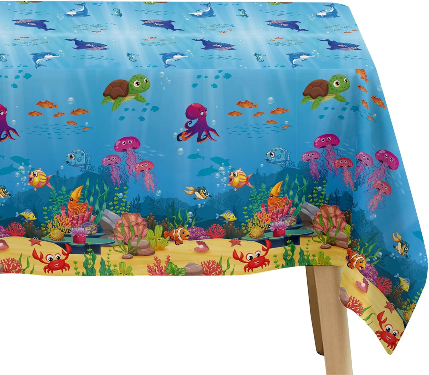 Under The Sea Party Decorations Tablecloth 3Pcs