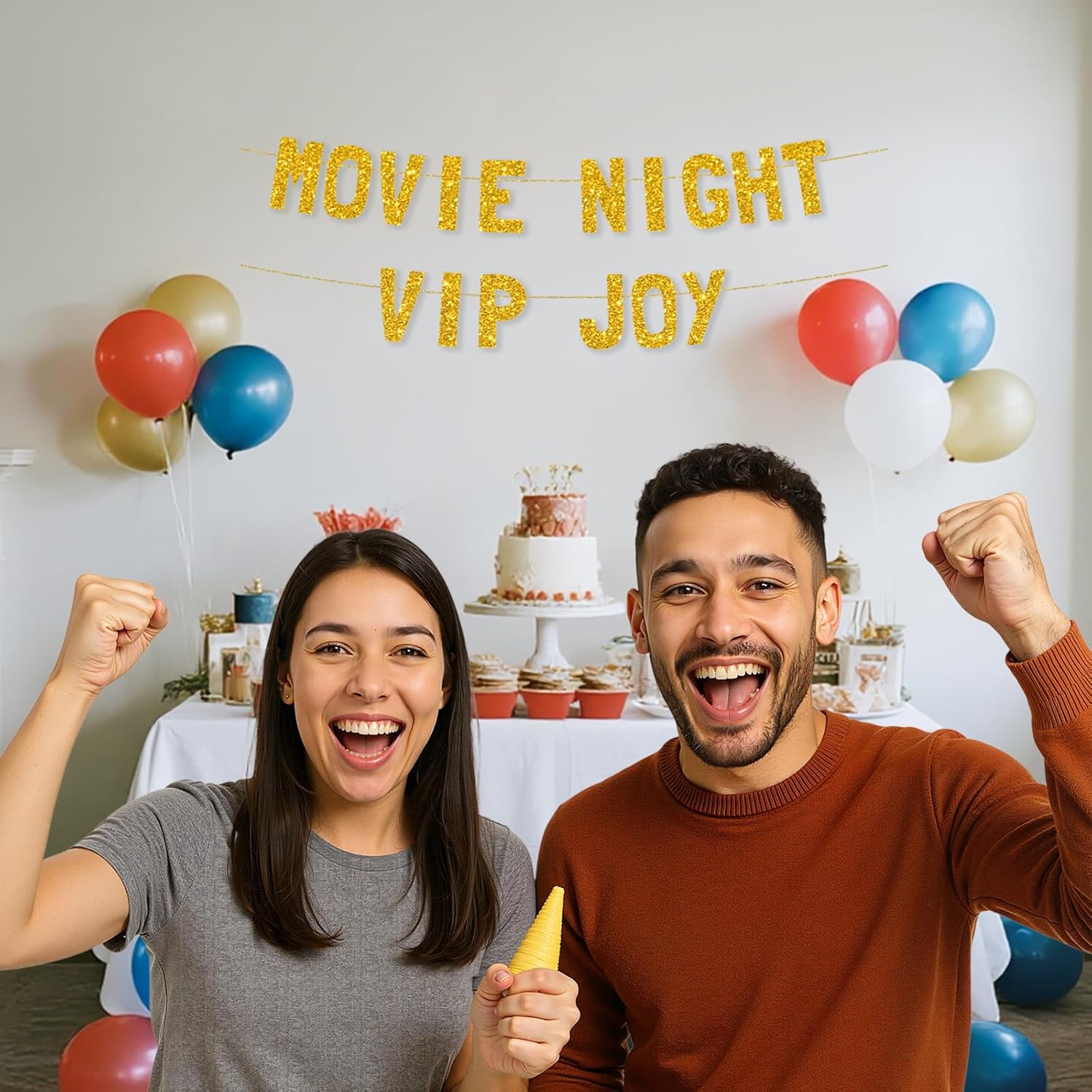 Meowoo Sparkling Movie Night Decor Banner Set