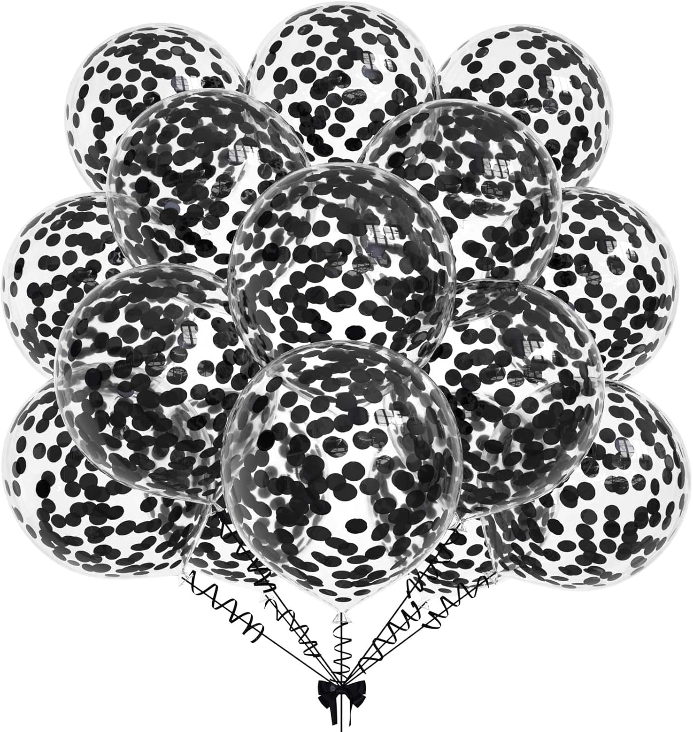 50pcs Black Foil Confetti Balloons for Party Decor