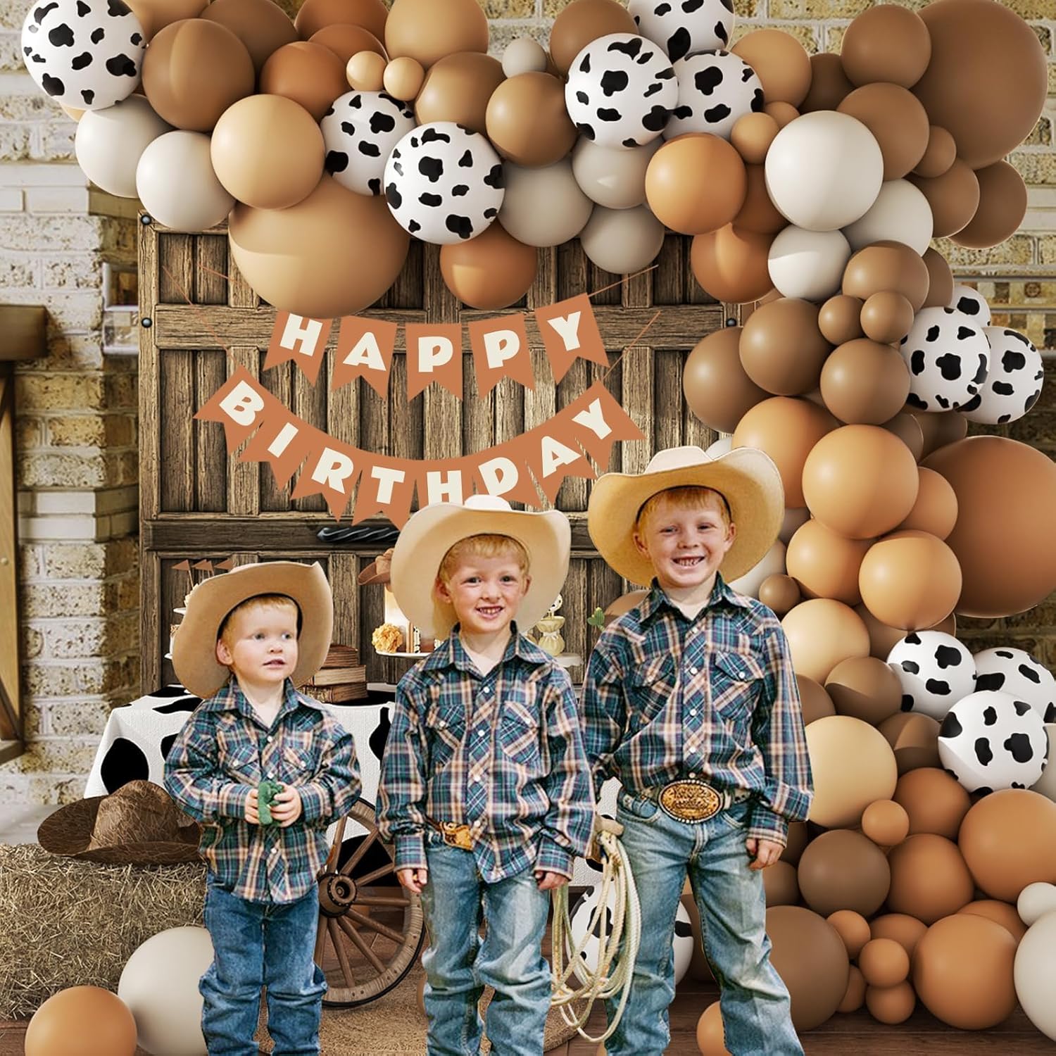 141pcs Western Cowboy Balloon Arch Kit Decorations