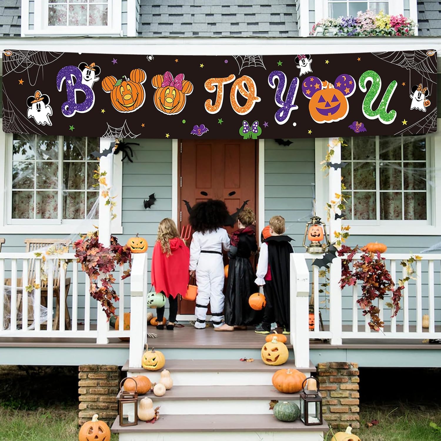 Mouse Theme Halloween Banner - Boo To You Yard Sign Decoration