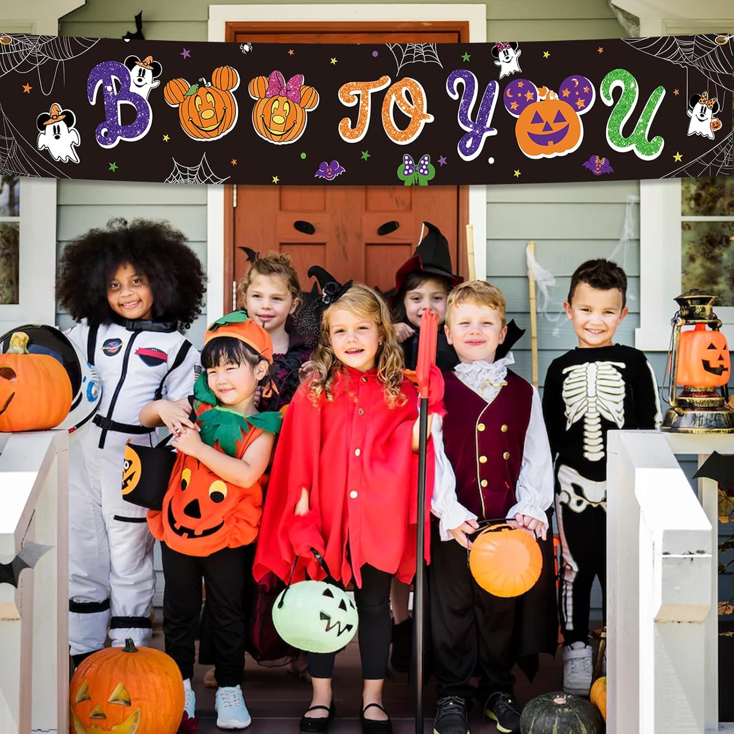 Mouse Theme Halloween Banner - Boo To You Yard Sign Decoration