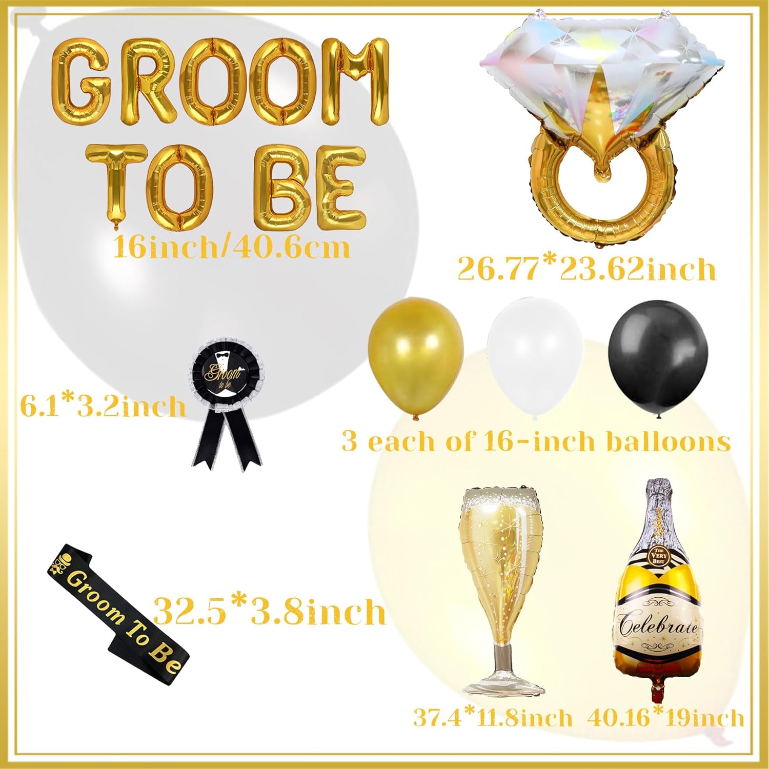 24 Pc Groom To Be Balloon Decoration Set