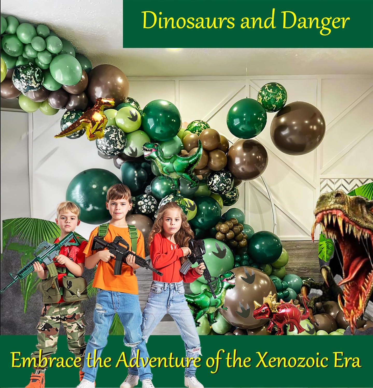 Dinosaur Balloon Arch Garland Kit 117 Pcs