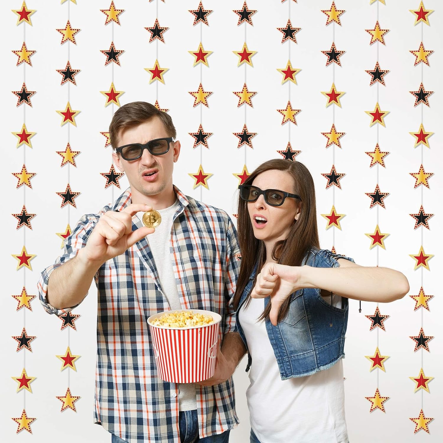 TaoBary 6 Pcs Movie Star Garland Banner Decorations